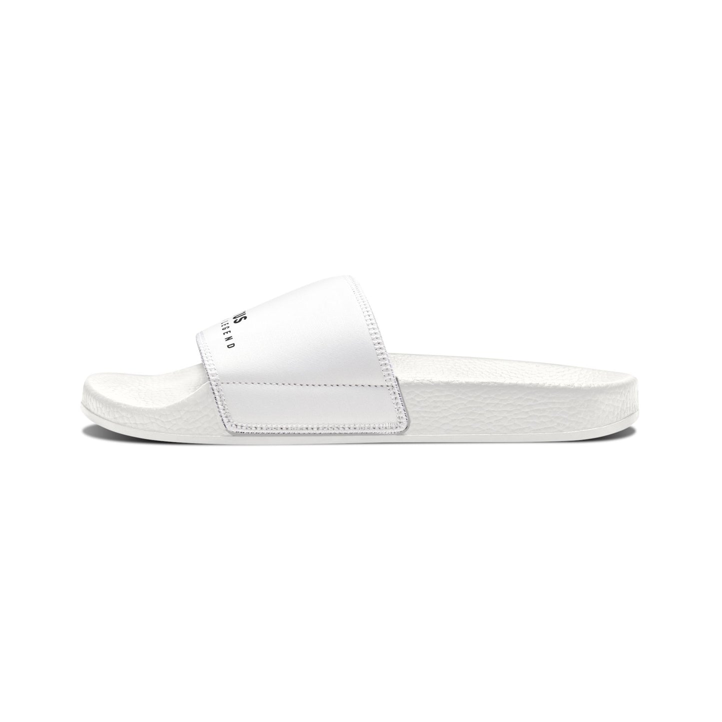 Men's Removable-Strap Slide Sandals — "Legit Status" Logo Comfort Slides