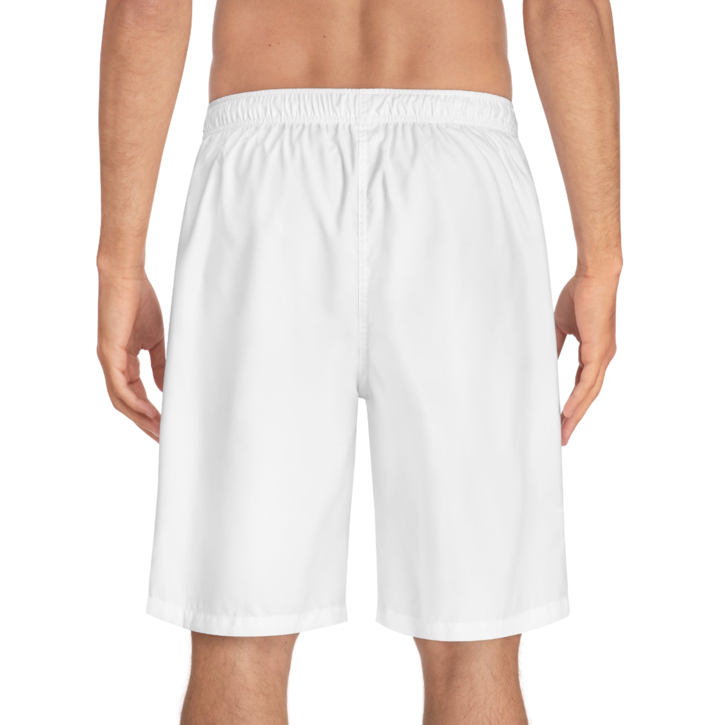 Board Shorts — "Legit Status" Logo Swim Trunks
