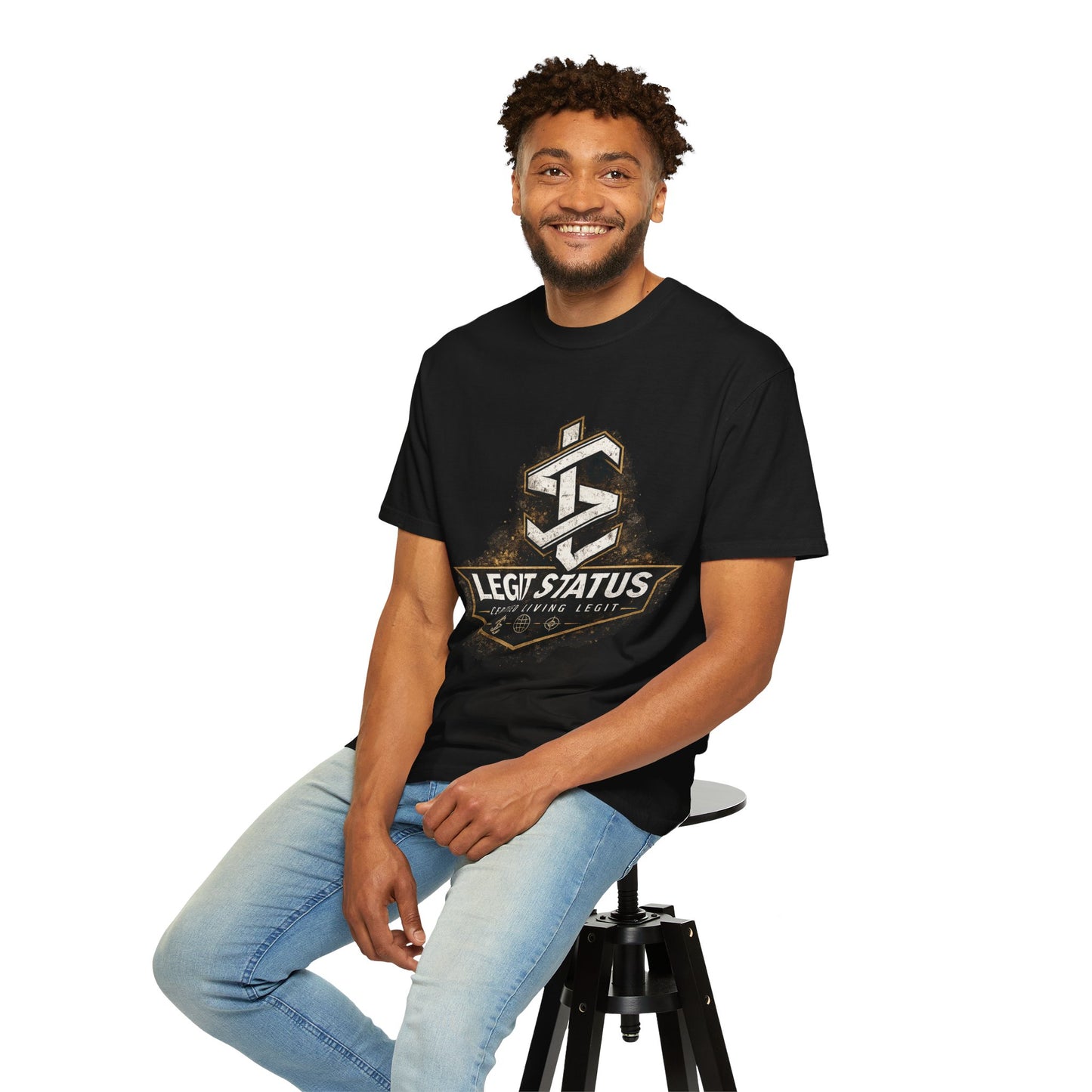 Legit Status Graphic T-Shirt — Certified Living Legit Badge