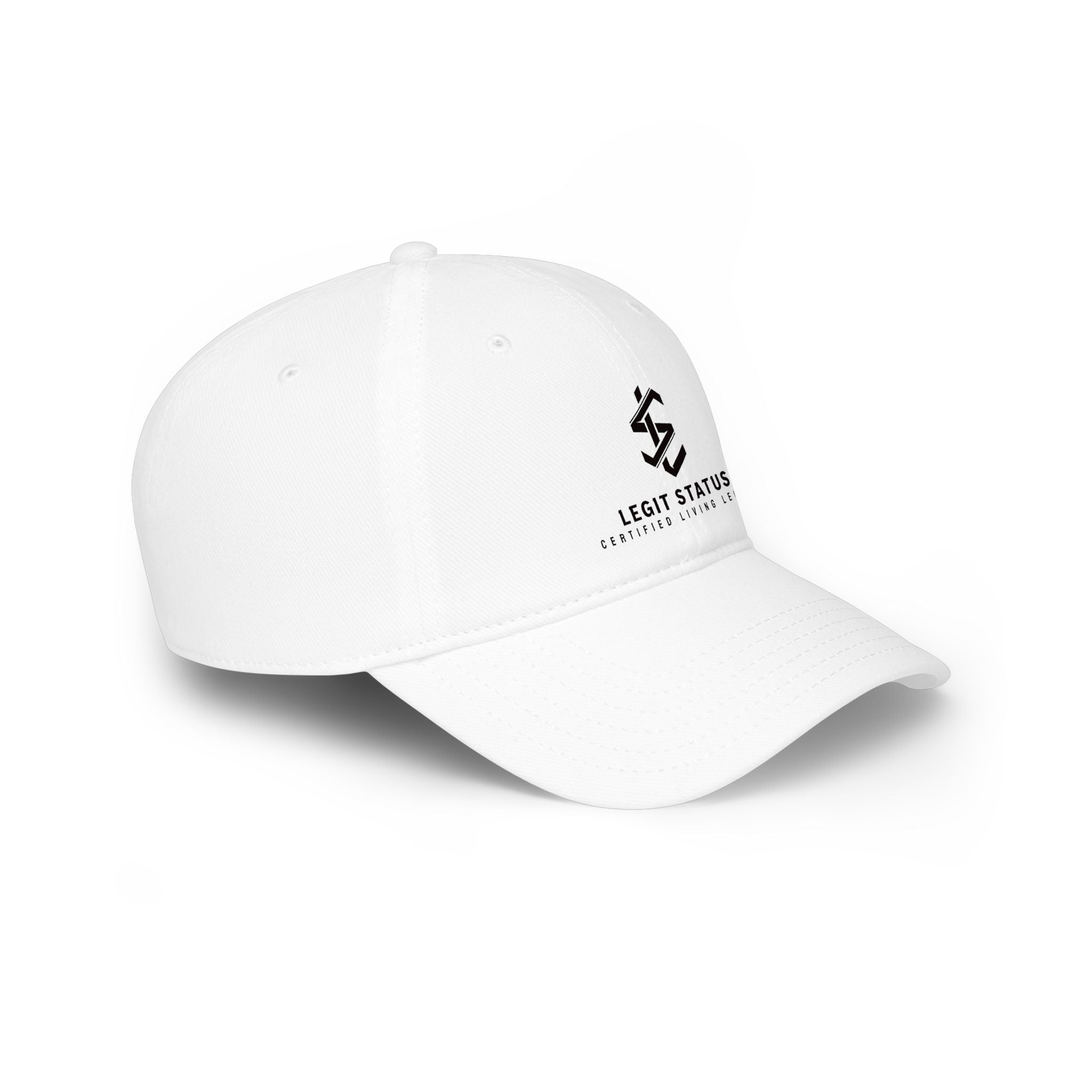 Legit Status Low Profile Baseball Cap — Minimal Logo Red Cap