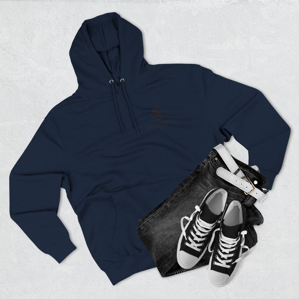 Legit Status Logo Hoodie — Minimalist Streetwear Fleece Hoodie