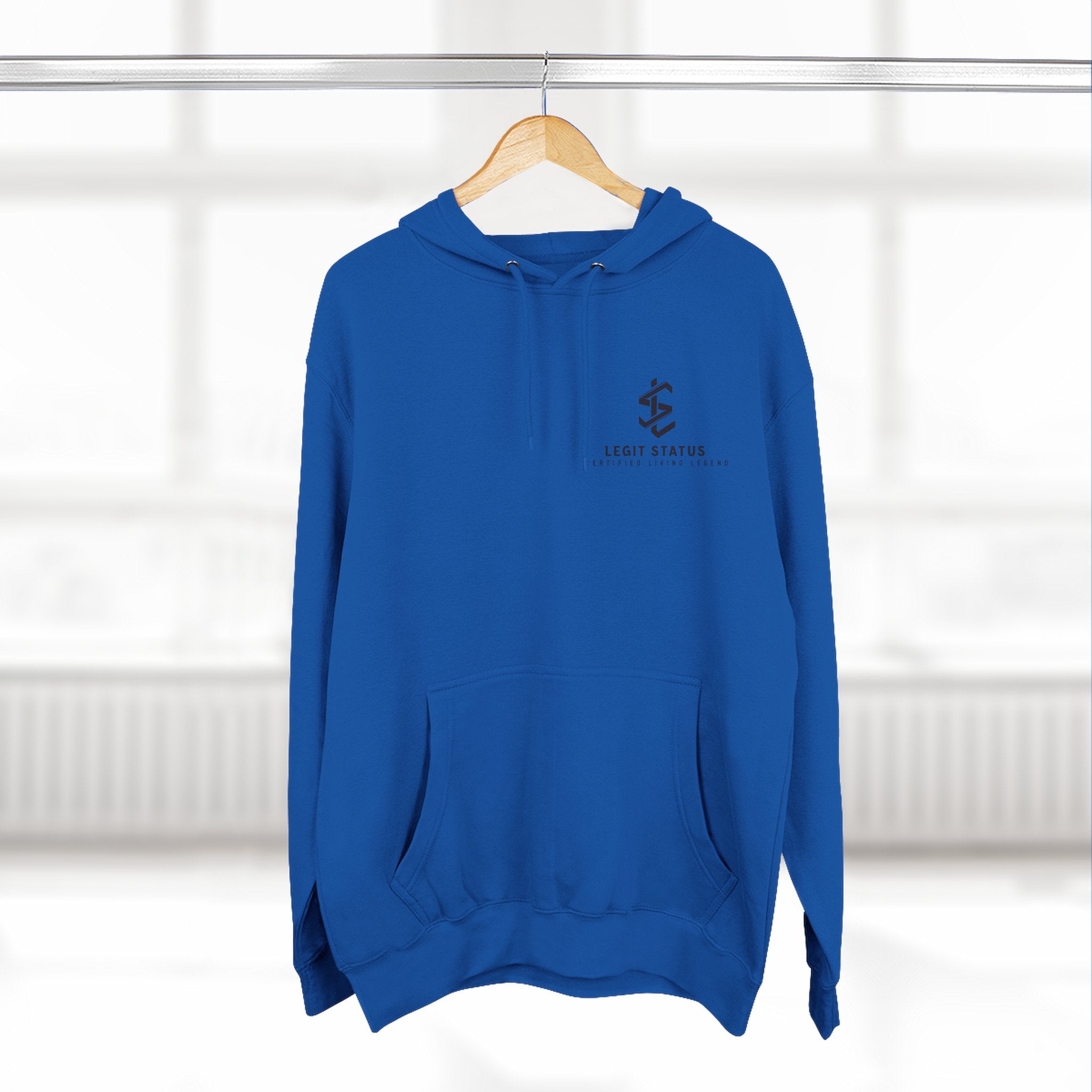 Legit Status Logo Hoodie — Minimalist Streetwear Fleece Hoodie