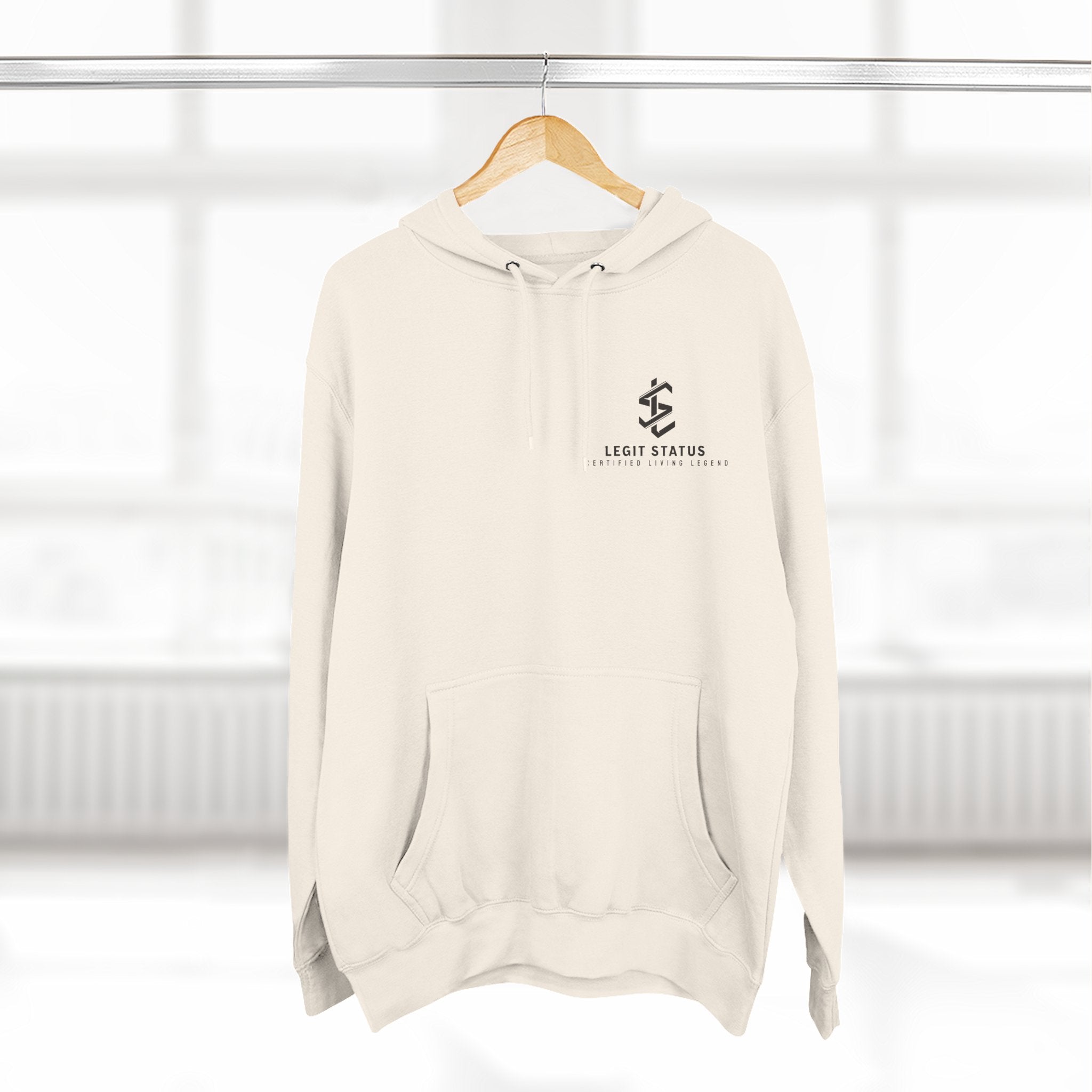 Legit Status Logo Hoodie — Minimalist Streetwear Fleece Hoodie