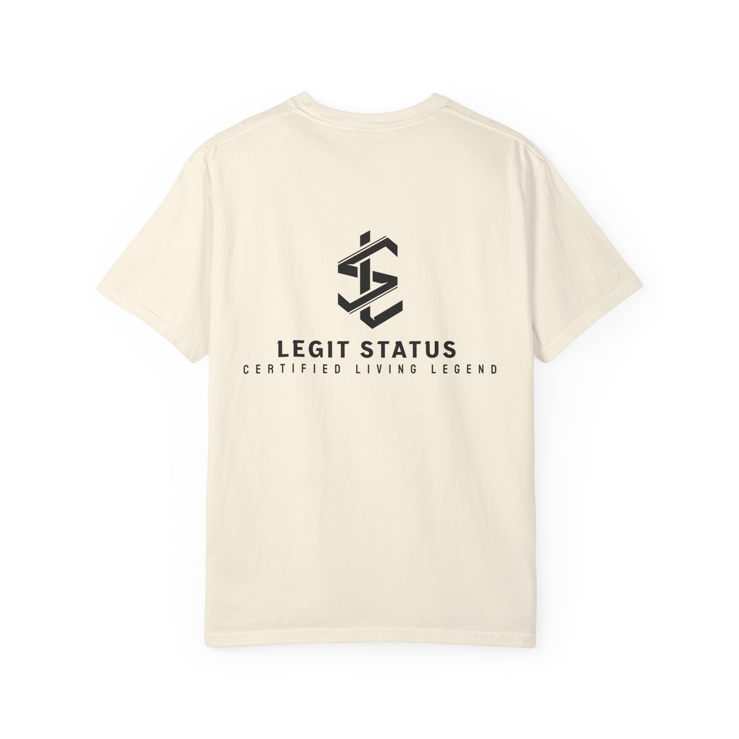 Legit Status Logo T-Shirt — "Legit Status: Certified Living Legend" Graphic Tee