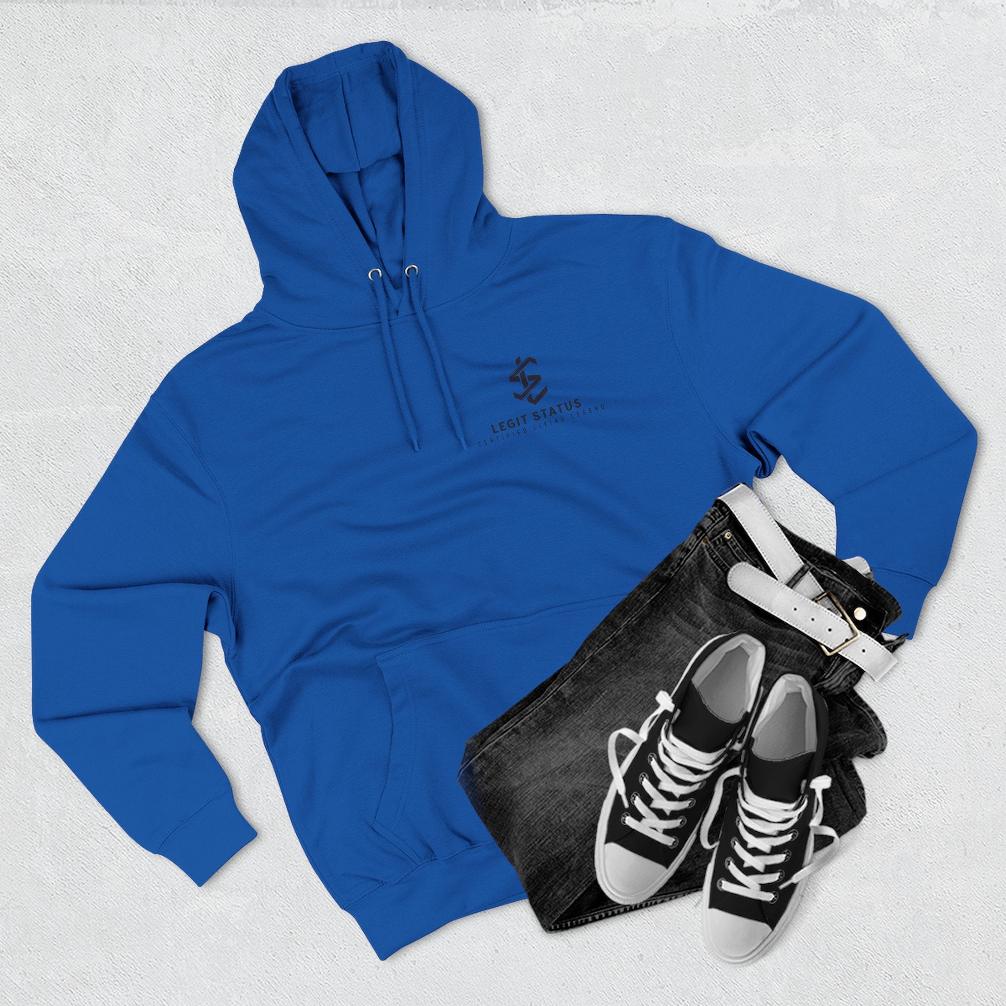 Legit Status Logo Hoodie — Minimalist Streetwear Fleece Hoodie