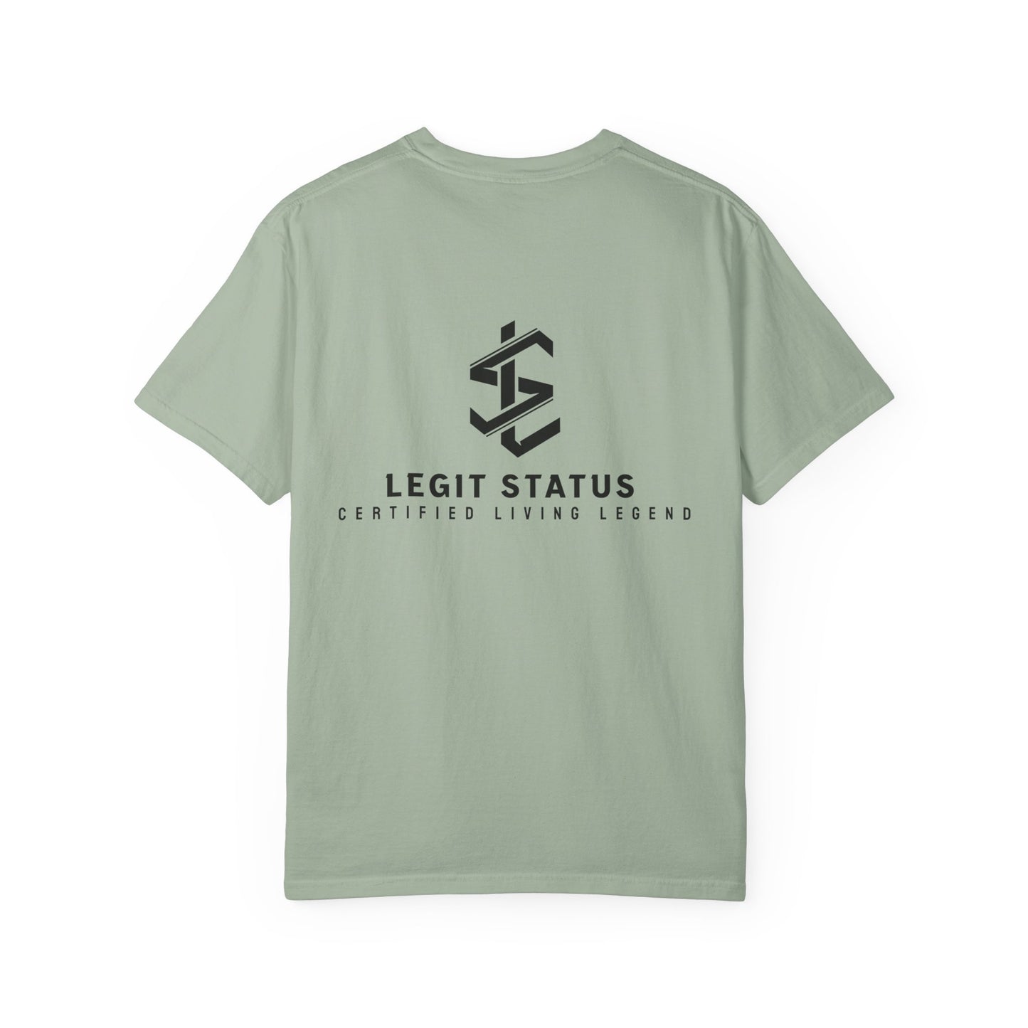 Legit Status Logo T-Shirt — "Legit Status: Certified Living Legend" Graphic Tee