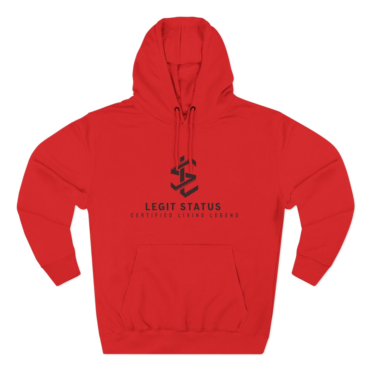 Legit Status Logo Hoodie — Minimal Streetwear Fleece Pullover
