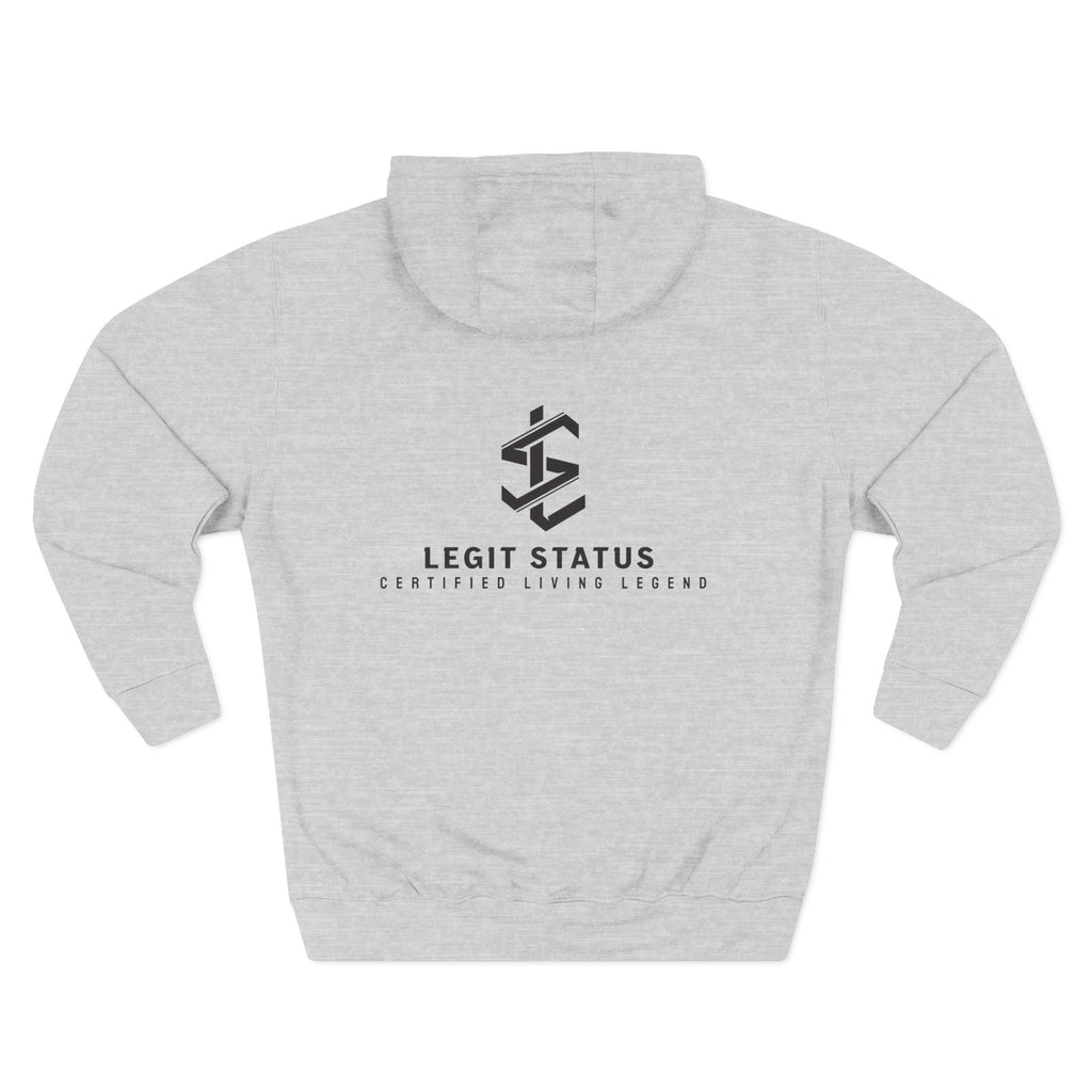 Legit Status Logo Hoodie — Minimalist Streetwear Fleece Hoodie