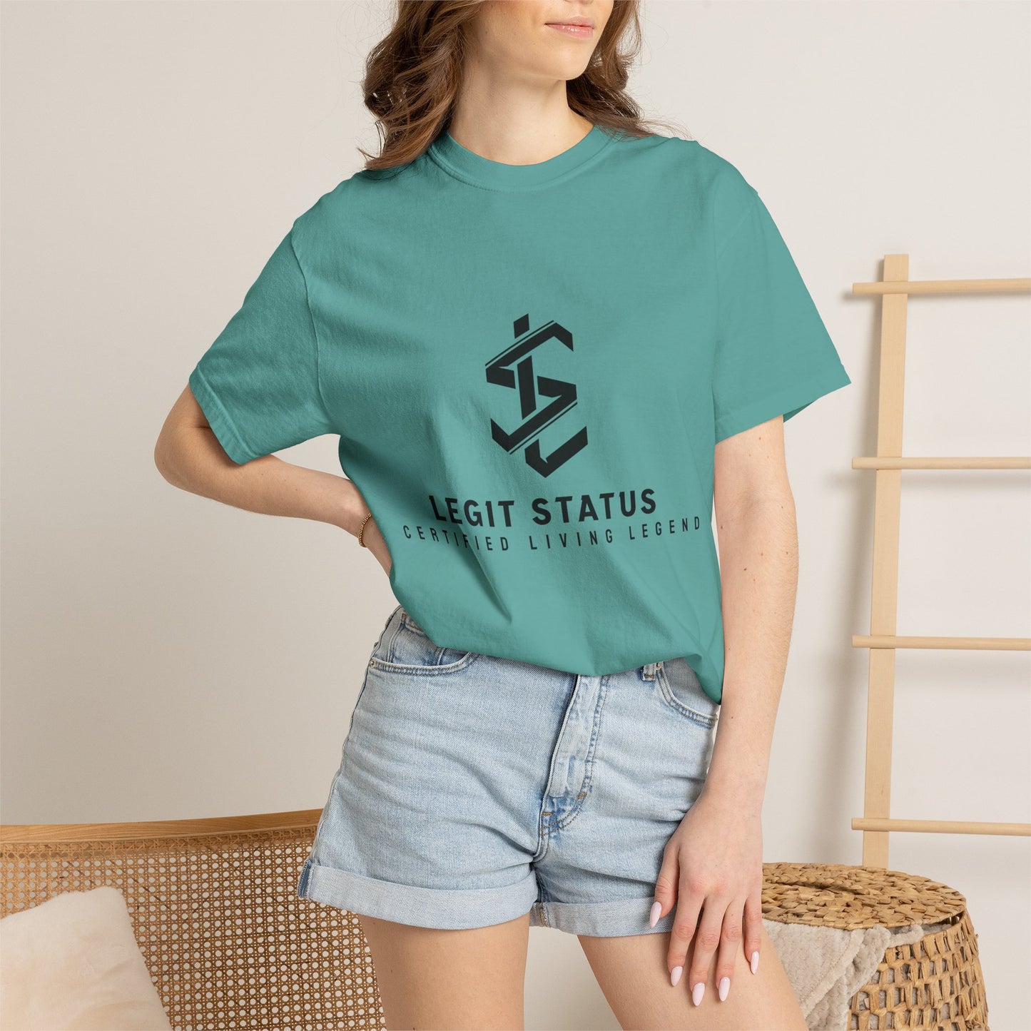 Legit Status Logo T-Shirt — "Legit Status: Certified Living Legend" Graphic Tee