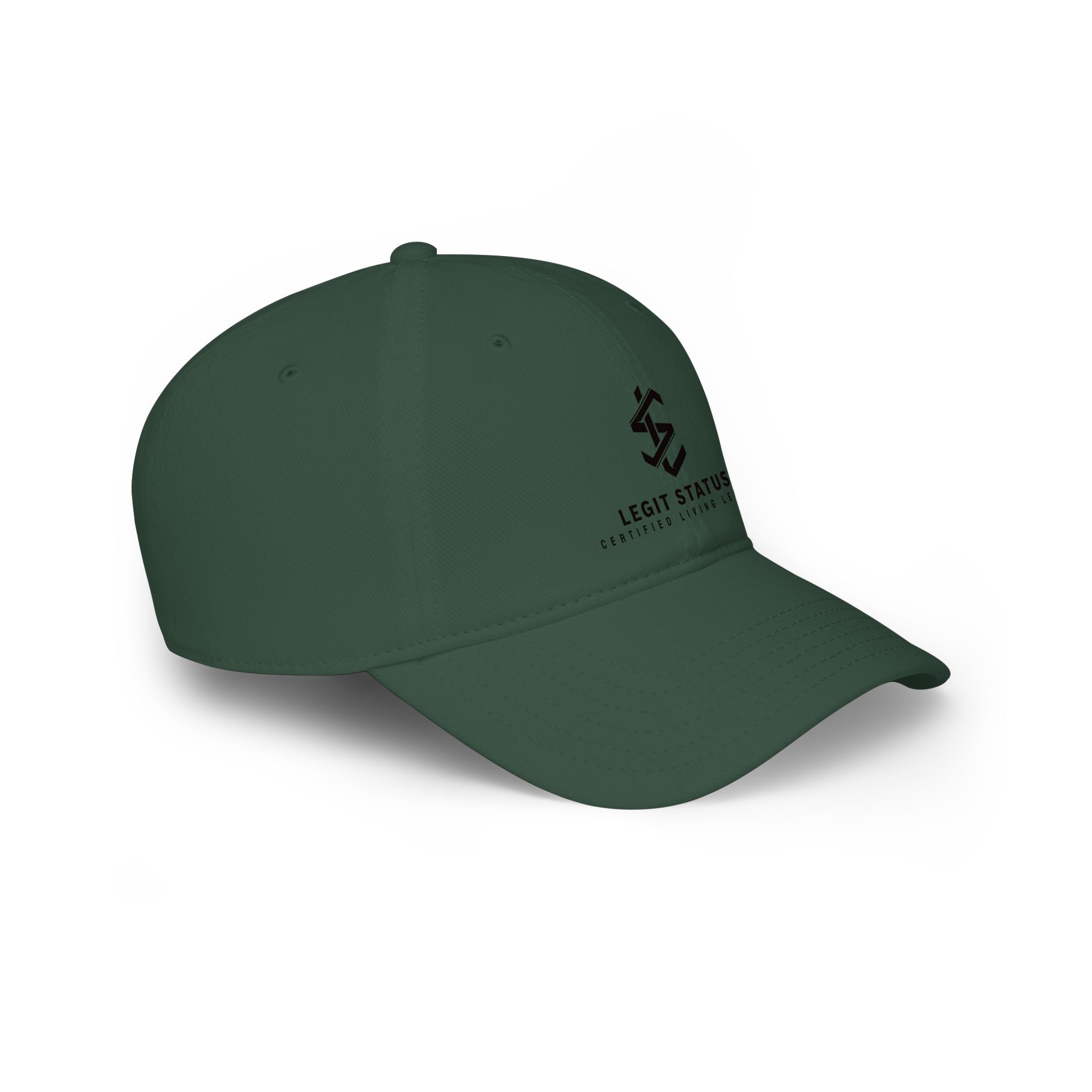 Legit Status Low Profile Baseball Cap — Minimal Logo Red Cap