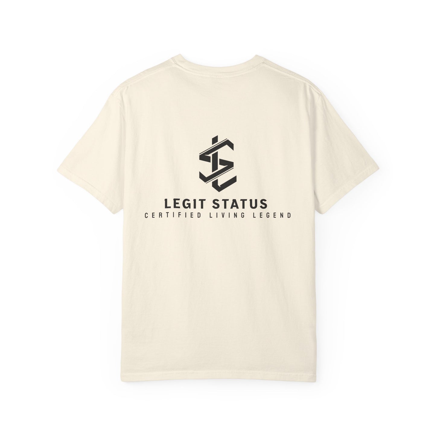 Legit Status Logo T-Shirt — 'Legit Status: Certified Living Legend' Graphic Tee