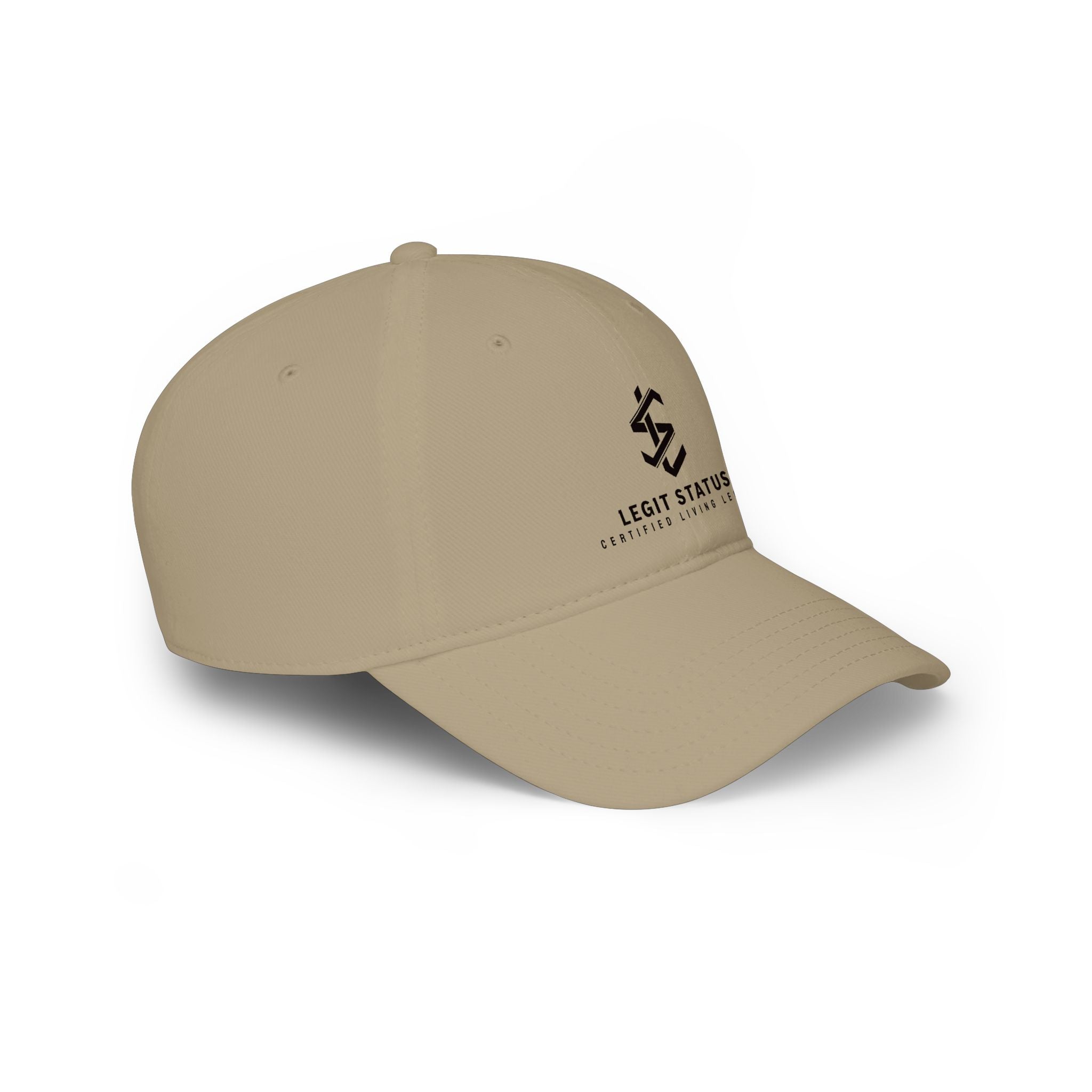 Legit Status Low Profile Baseball Cap — Minimal Logo Red Cap