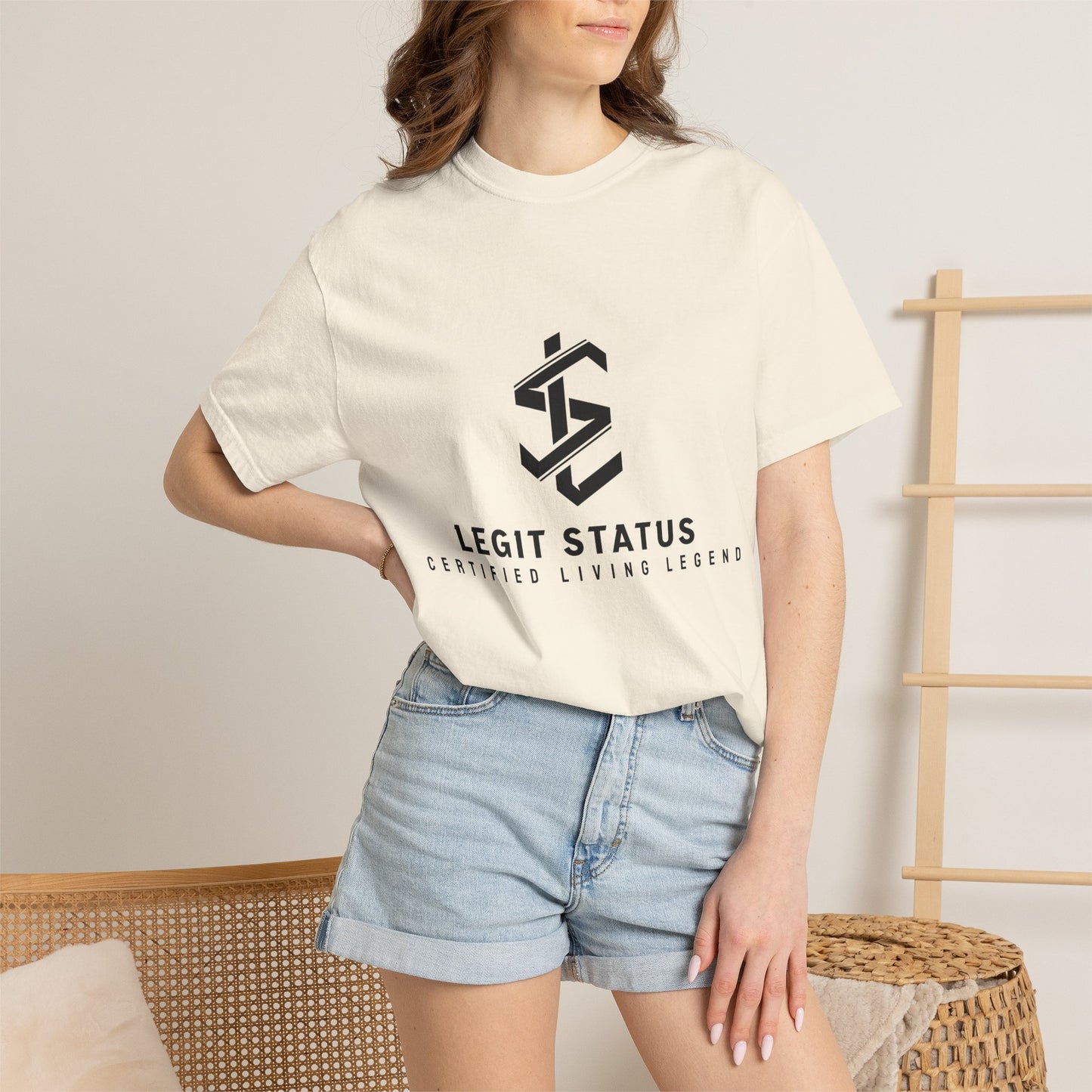 Legit Status Logo T-Shirt — "Legit Status: Certified Living Legend" Graphic Tee