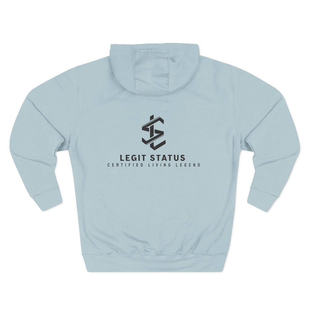 Legit Status Logo Hoodie — Minimalist Streetwear Fleece Hoodie