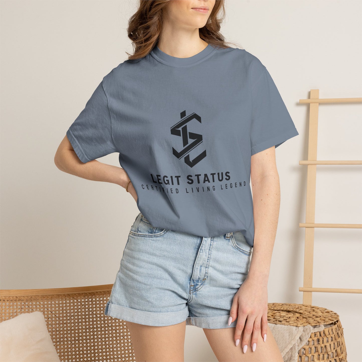 Legit Status Logo T-Shirt — "Legit Status: Certified Living Legend" Graphic Tee