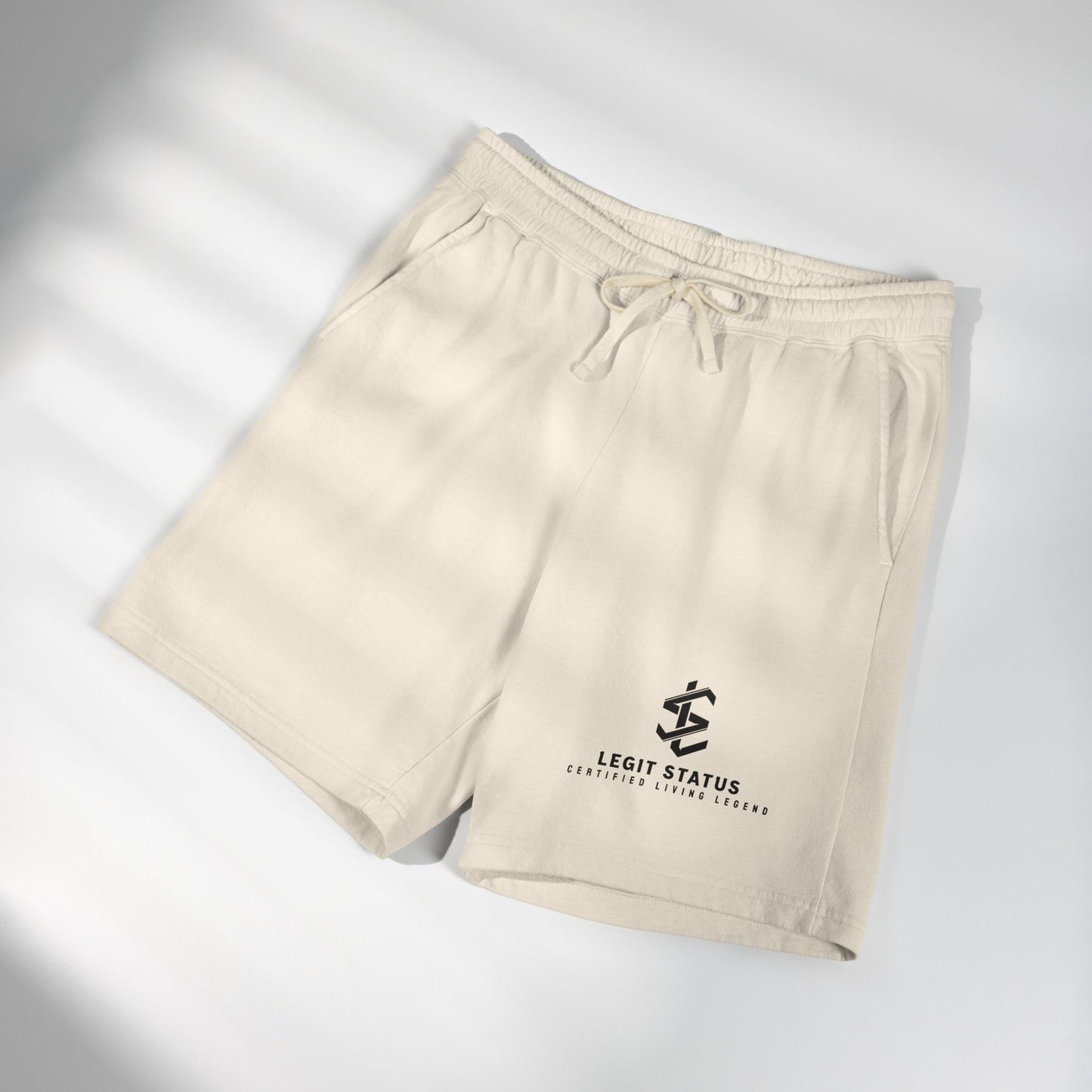 Lightweight Fleece Sweat Shorts — Legit Status Logo Casual Lounge Shorts