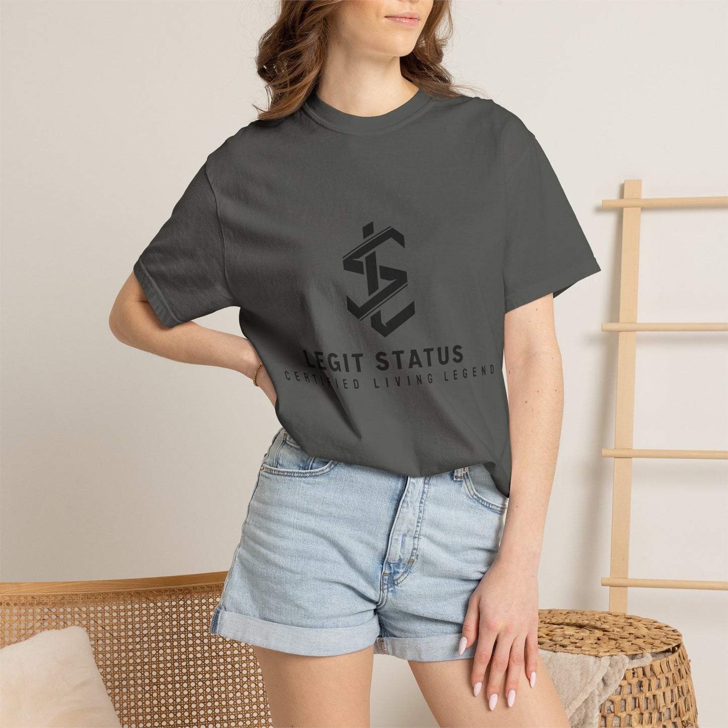 Legit Status Logo T-Shirt — "Legit Status: Certified Living Legend" Graphic Tee