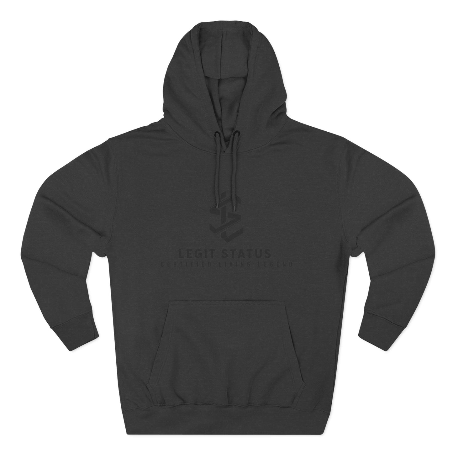 Legit Status Logo Hoodie — Minimal Streetwear Fleece Pullover