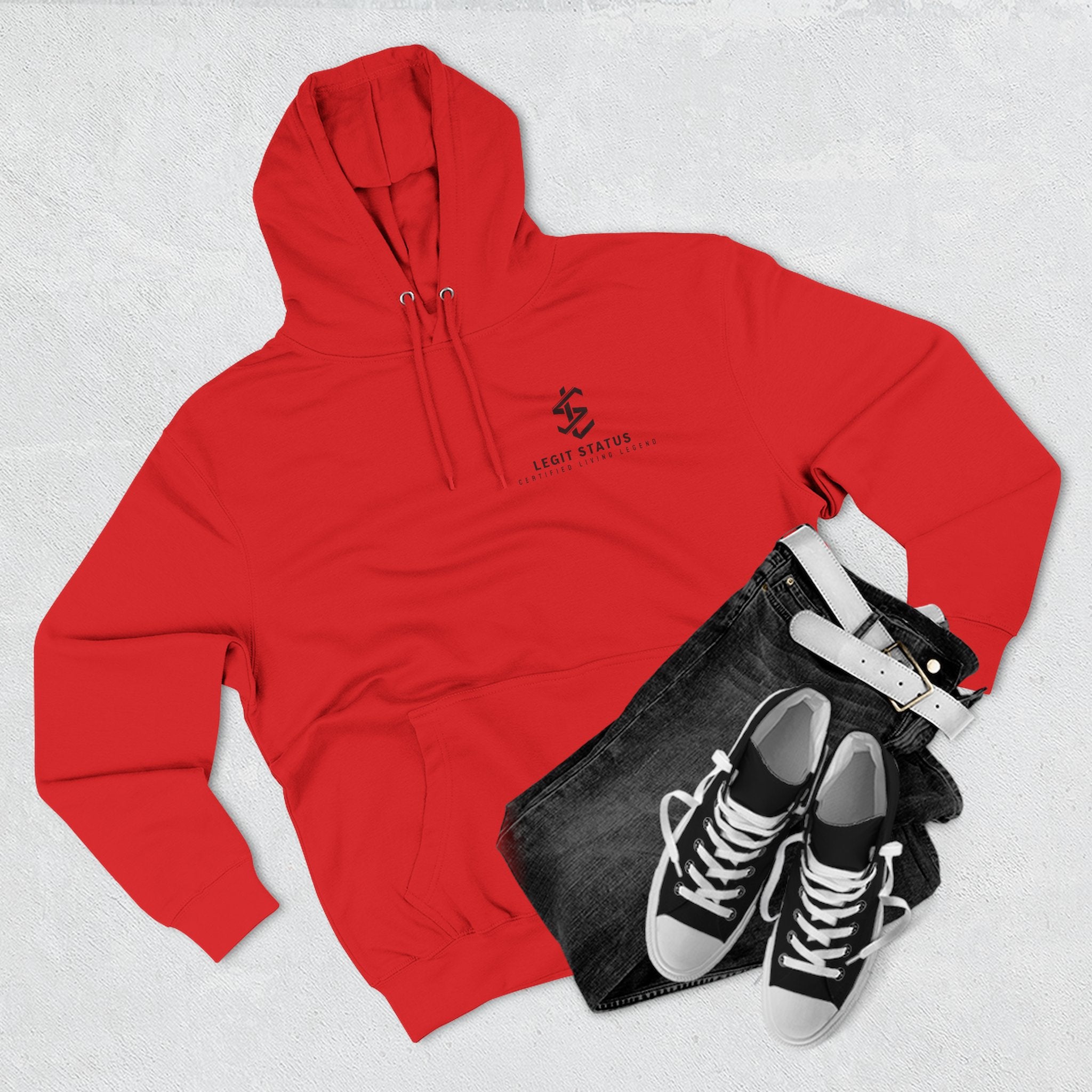 Legit Status Logo Hoodie — Minimalist Streetwear Fleece Hoodie