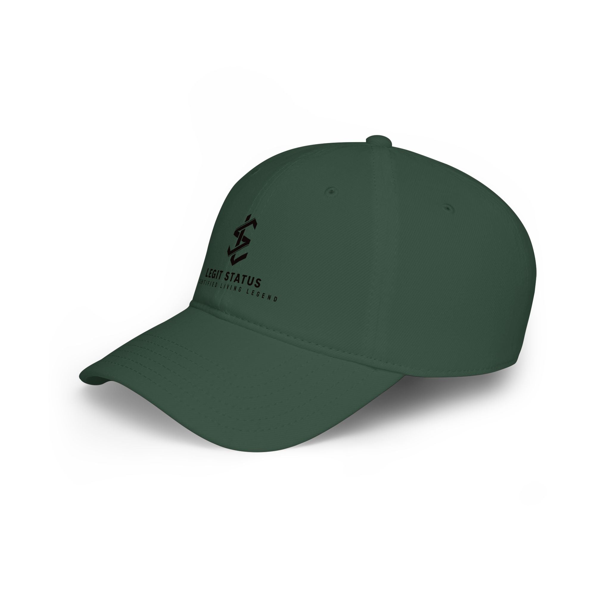 Legit Status Low Profile Baseball Cap — Minimal Logo Red Cap