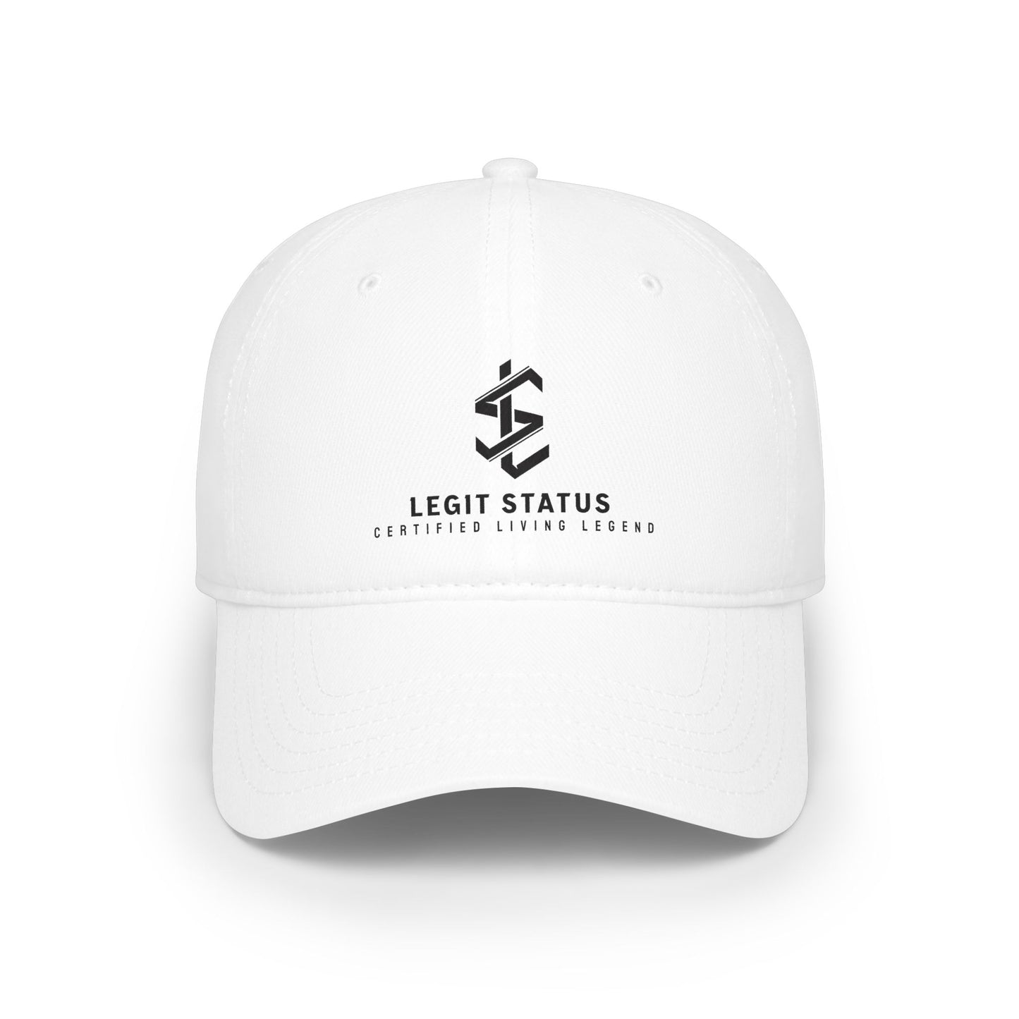 Legit Status Low Profile Baseball Cap — Minimalist Logo Dad Hat