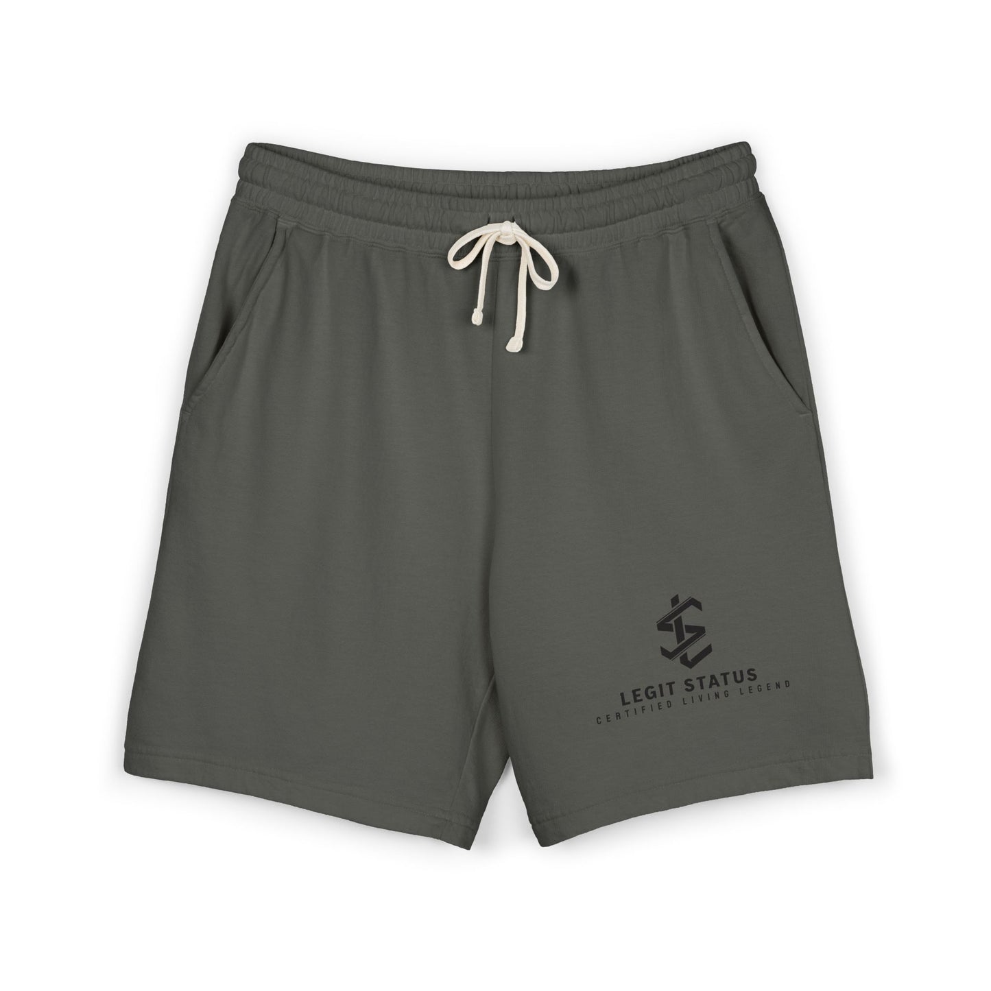 Lightweight Fleece Sweat Shorts — Legit Status Logo Casual Lounge Shorts