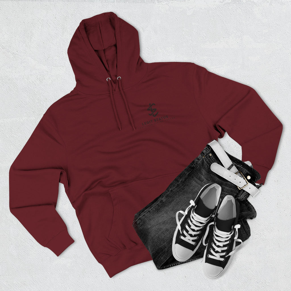 Legit Status Logo Hoodie — Minimalist Streetwear Fleece Hoodie
