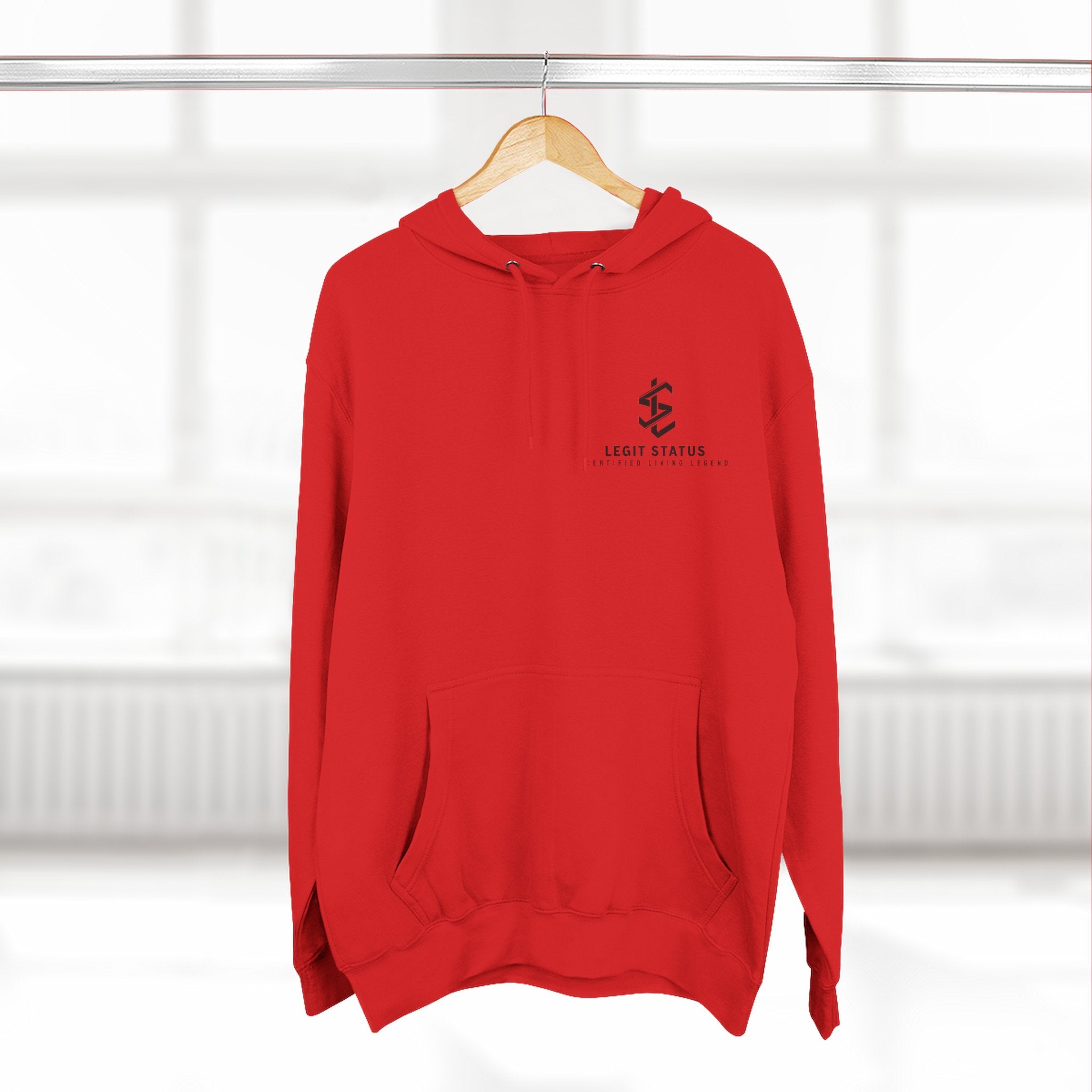 Legit Status Logo Hoodie — Minimalist Streetwear Fleece Hoodie