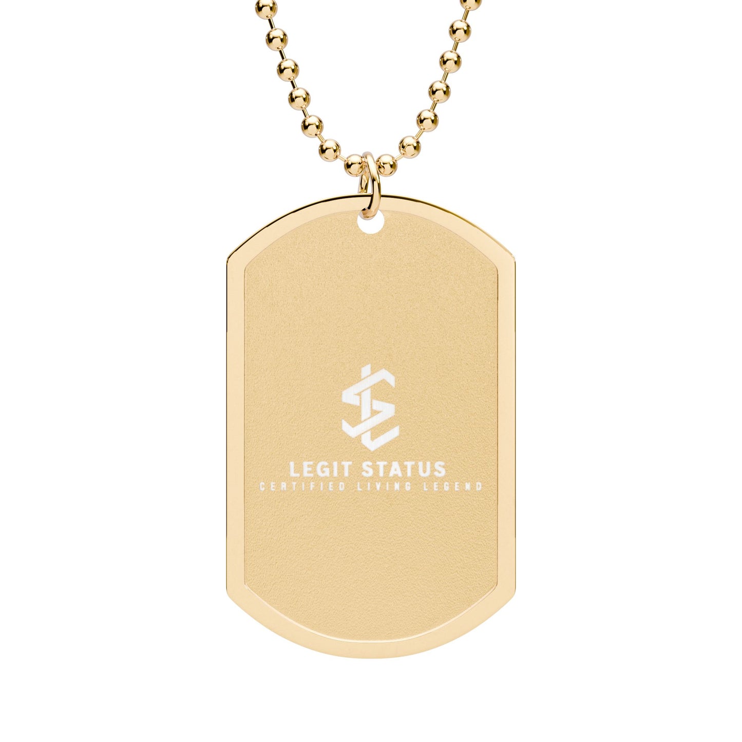 Engraved Military-Style Dog Tag Necklace — Customizable Gold or Silver ID Pendant