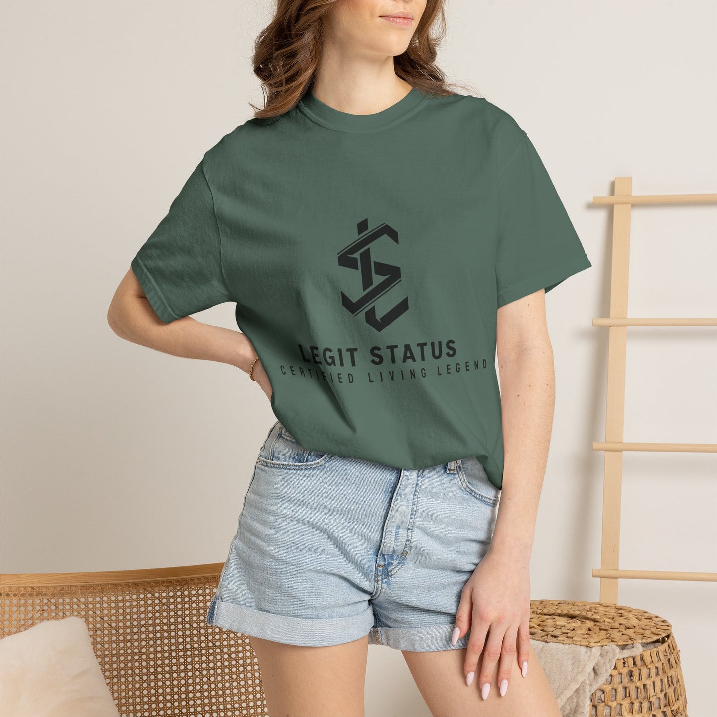 Legit Status Logo T-Shirt — "Legit Status: Certified Living Legend" Graphic Tee