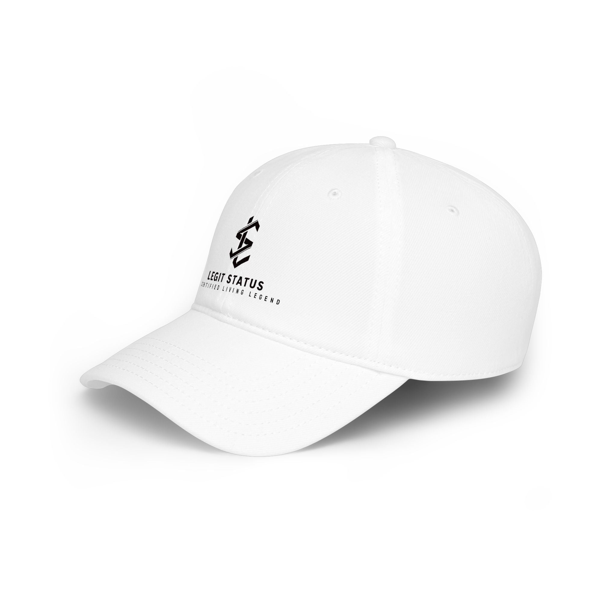 Legit Status Low Profile Baseball Cap — Minimal Logo Red Cap