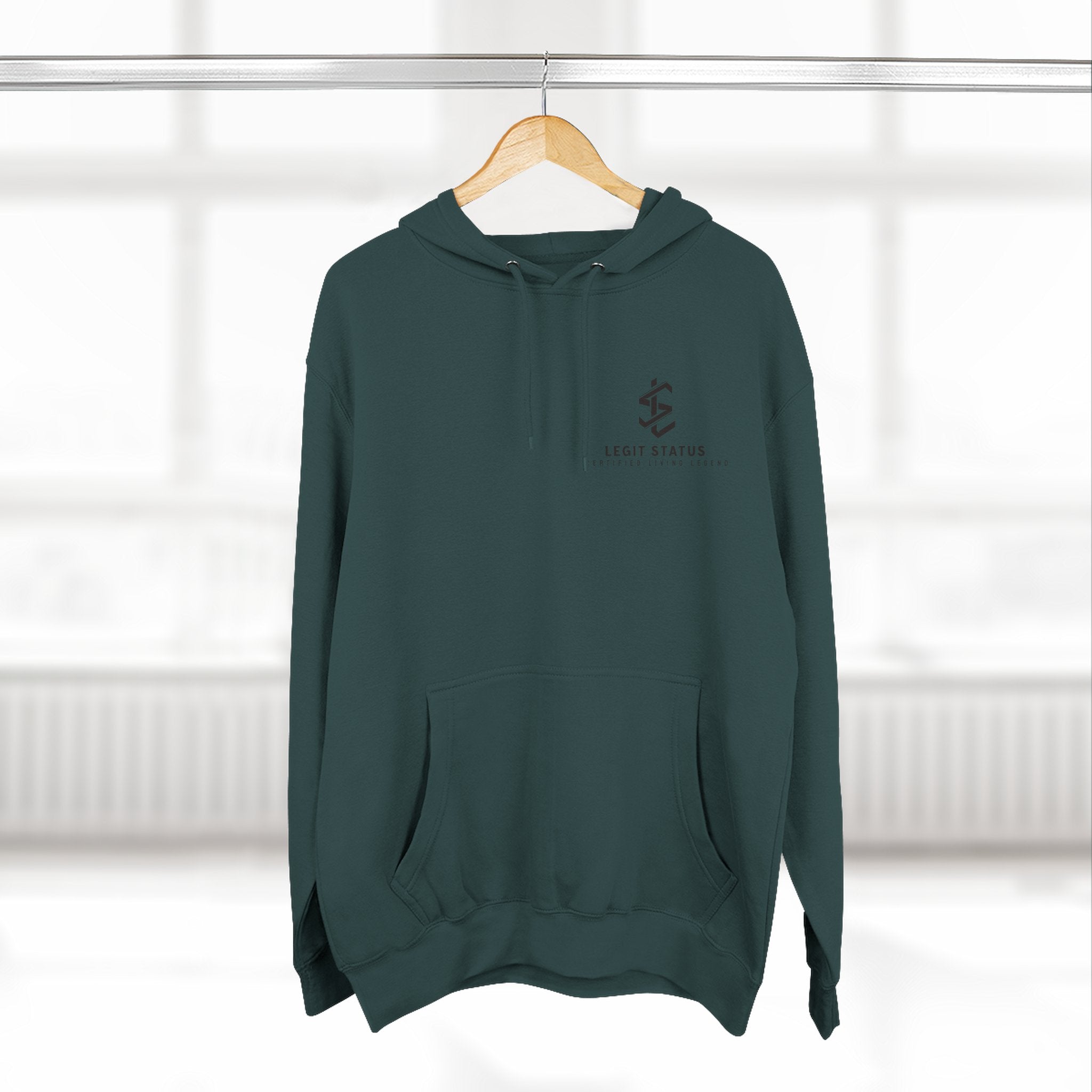 Legit Status Logo Hoodie — Minimalist Streetwear Fleece Hoodie