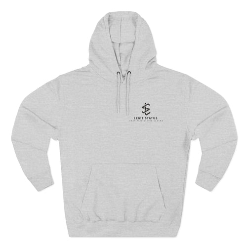 Legit Status Logo Hoodie — Minimalist Streetwear Fleece Hoodie
