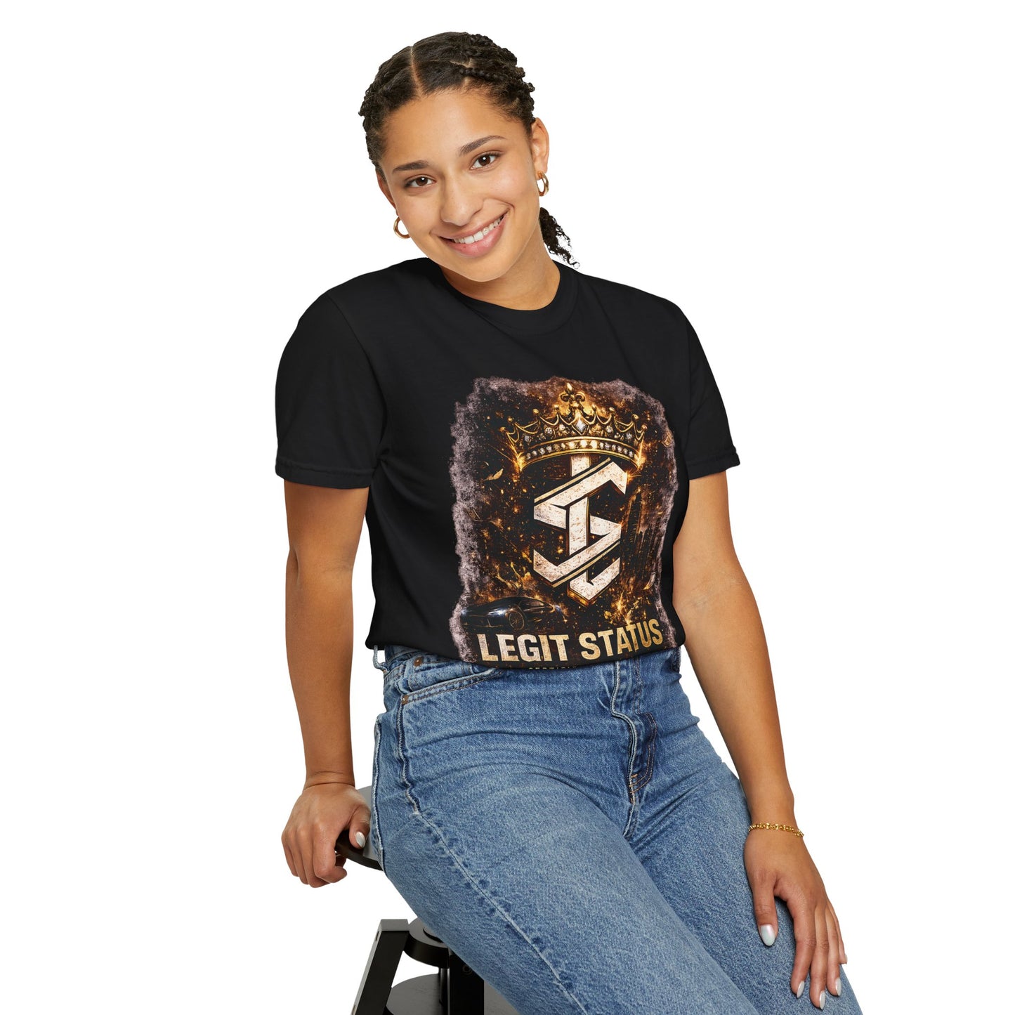 Legit Status Crown Logo T-Shirt — Streetwear Graphic Tee