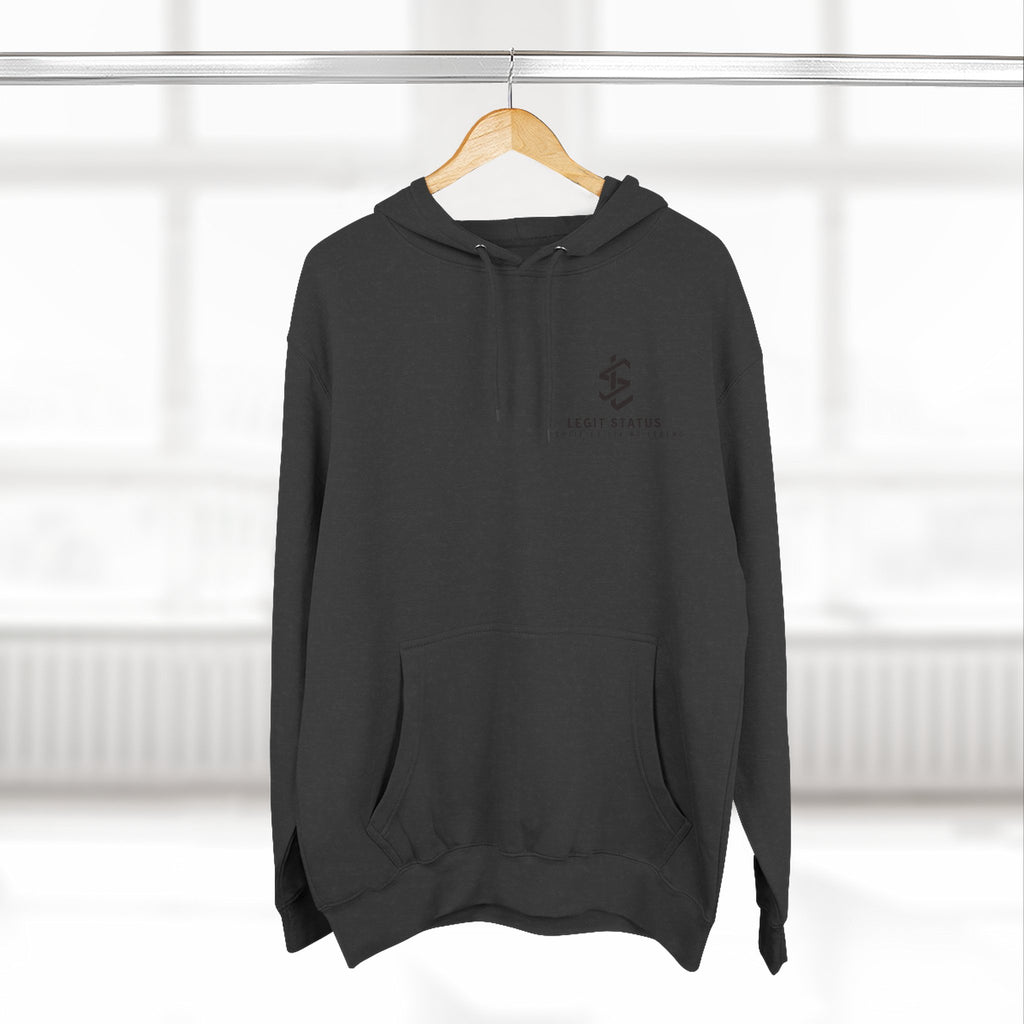 Legit Status Logo Hoodie — Minimalist Streetwear Fleece Hoodie