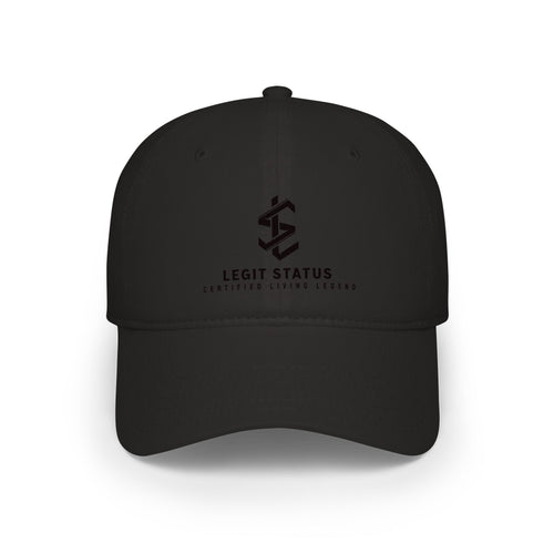 Legit Status Low Profile Baseball Cap — Minimal Logo Red Cap