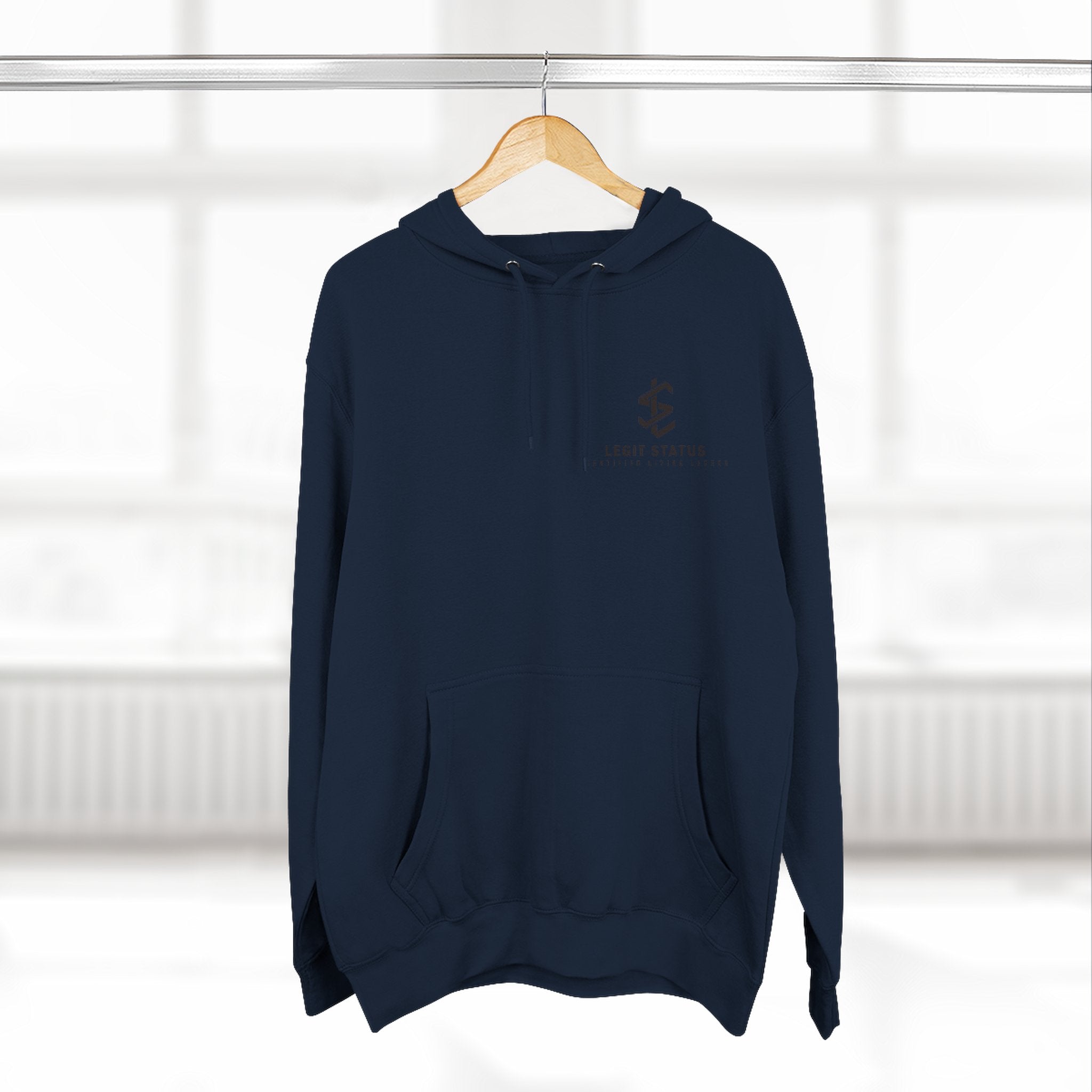 Legit Status Logo Hoodie — Minimalist Streetwear Fleece Hoodie