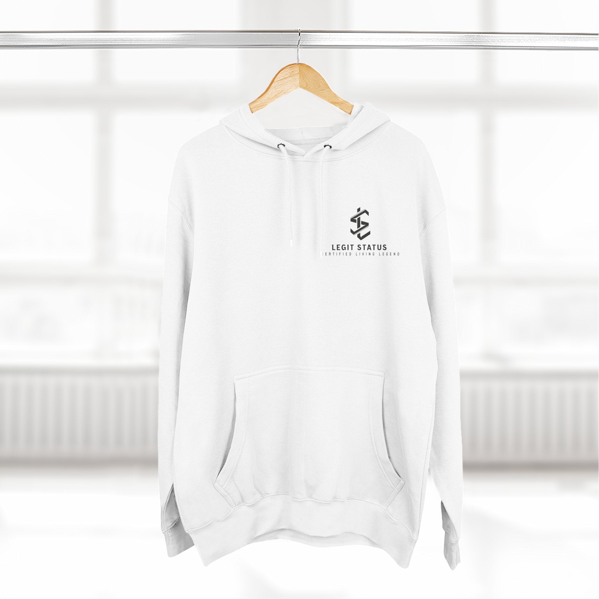 Legit Status Logo Hoodie — Minimalist Streetwear Fleece Hoodie