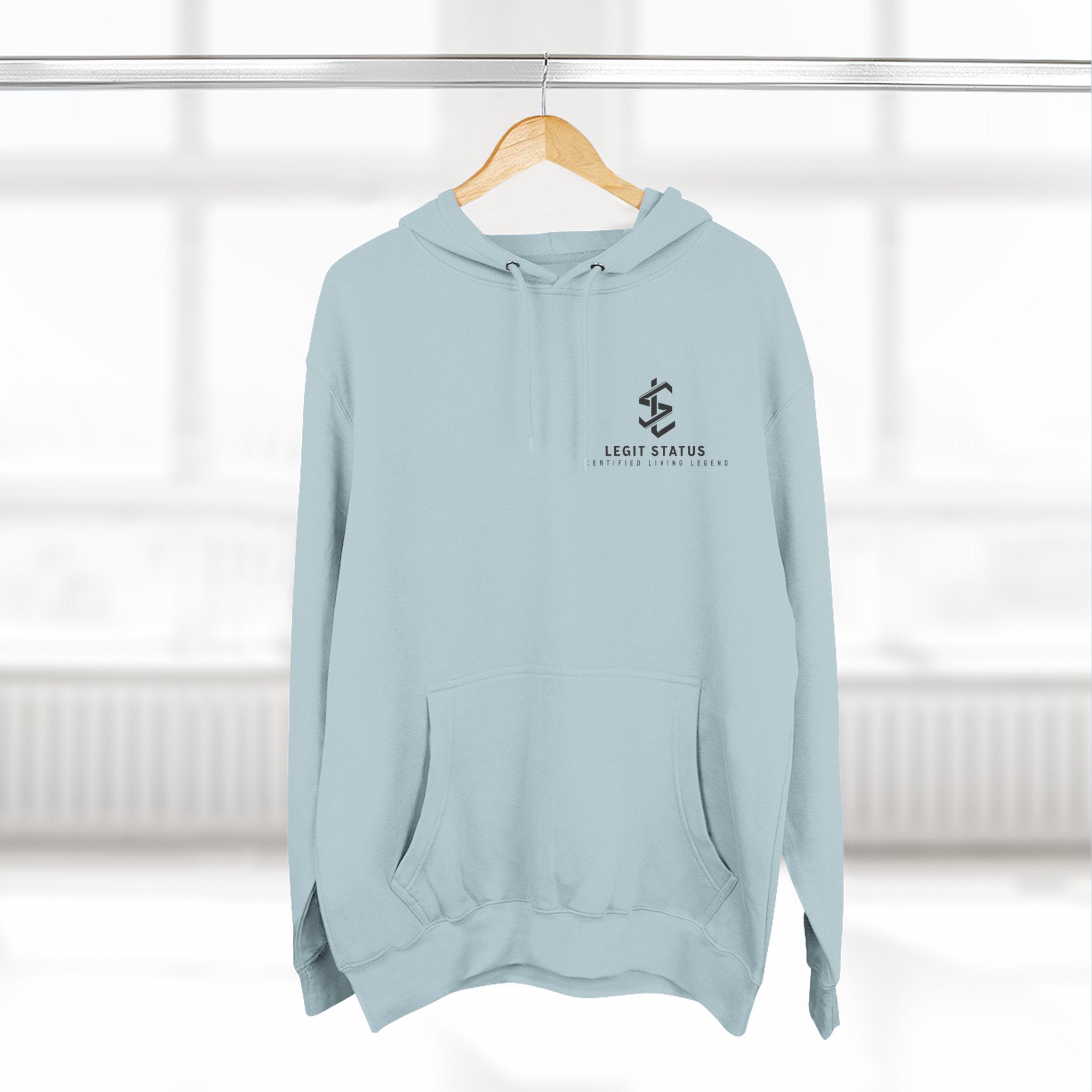 Legit Status Logo Hoodie — Minimalist Streetwear Fleece Hoodie