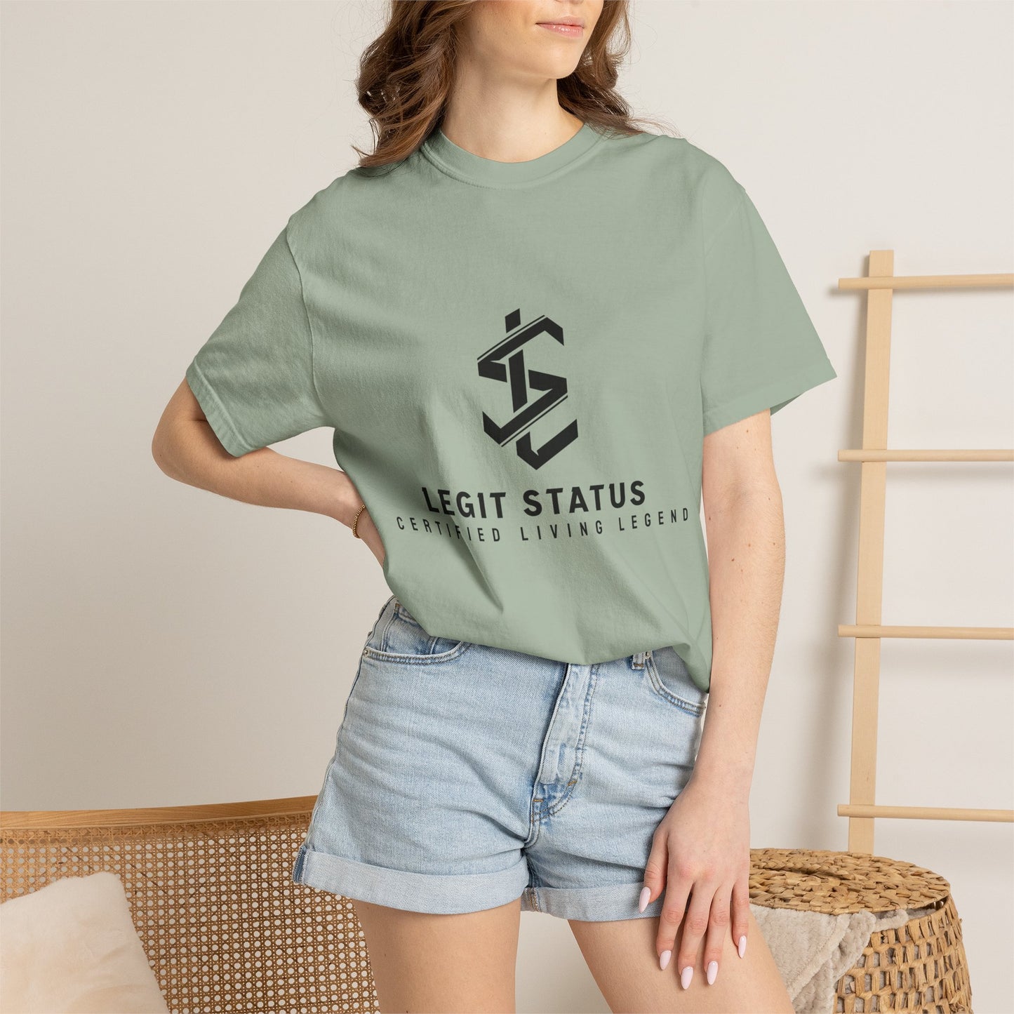 Legit Status Logo T-Shirt — "Legit Status: Certified Living Legend" Graphic Tee