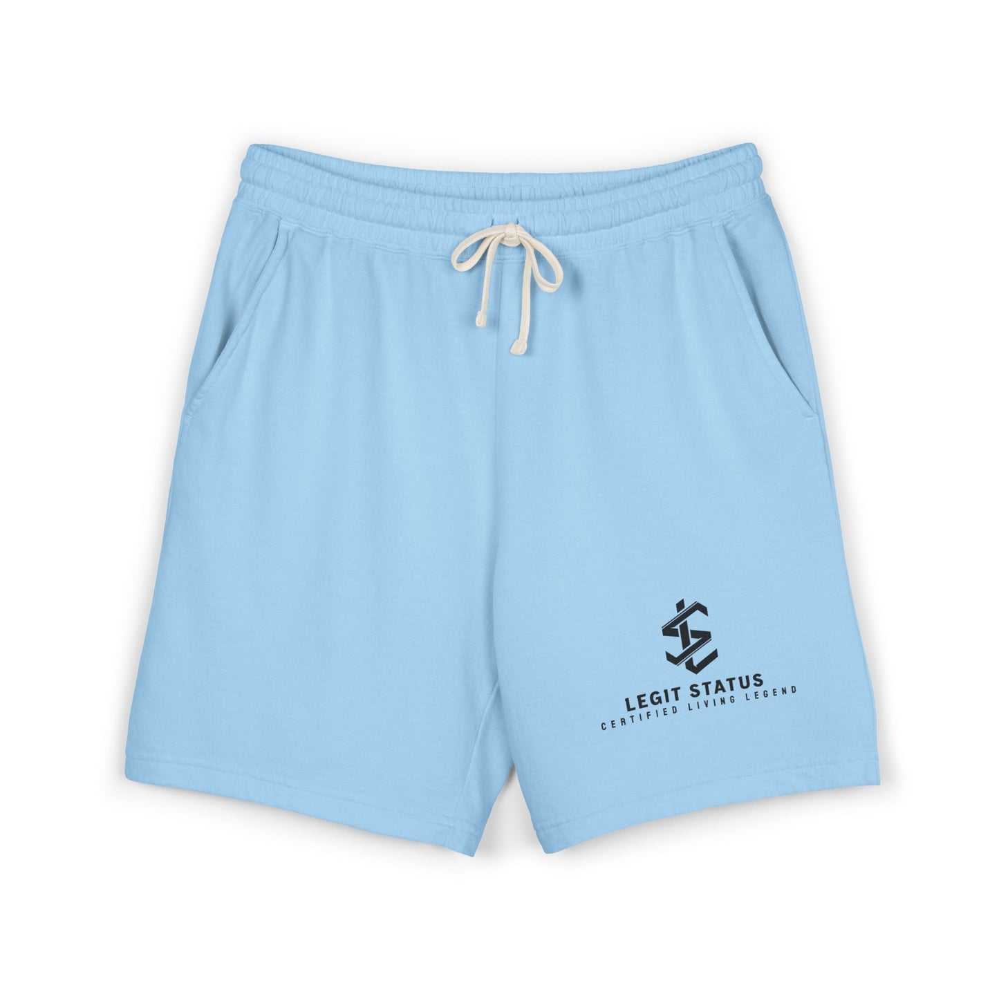 Lightweight Fleece Sweat Shorts — Legit Status Logo Casual Lounge Shorts