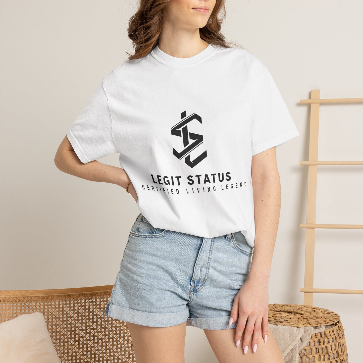 Legit Status Logo T-Shirt — "Legit Status: Certified Living Legend" Graphic Tee