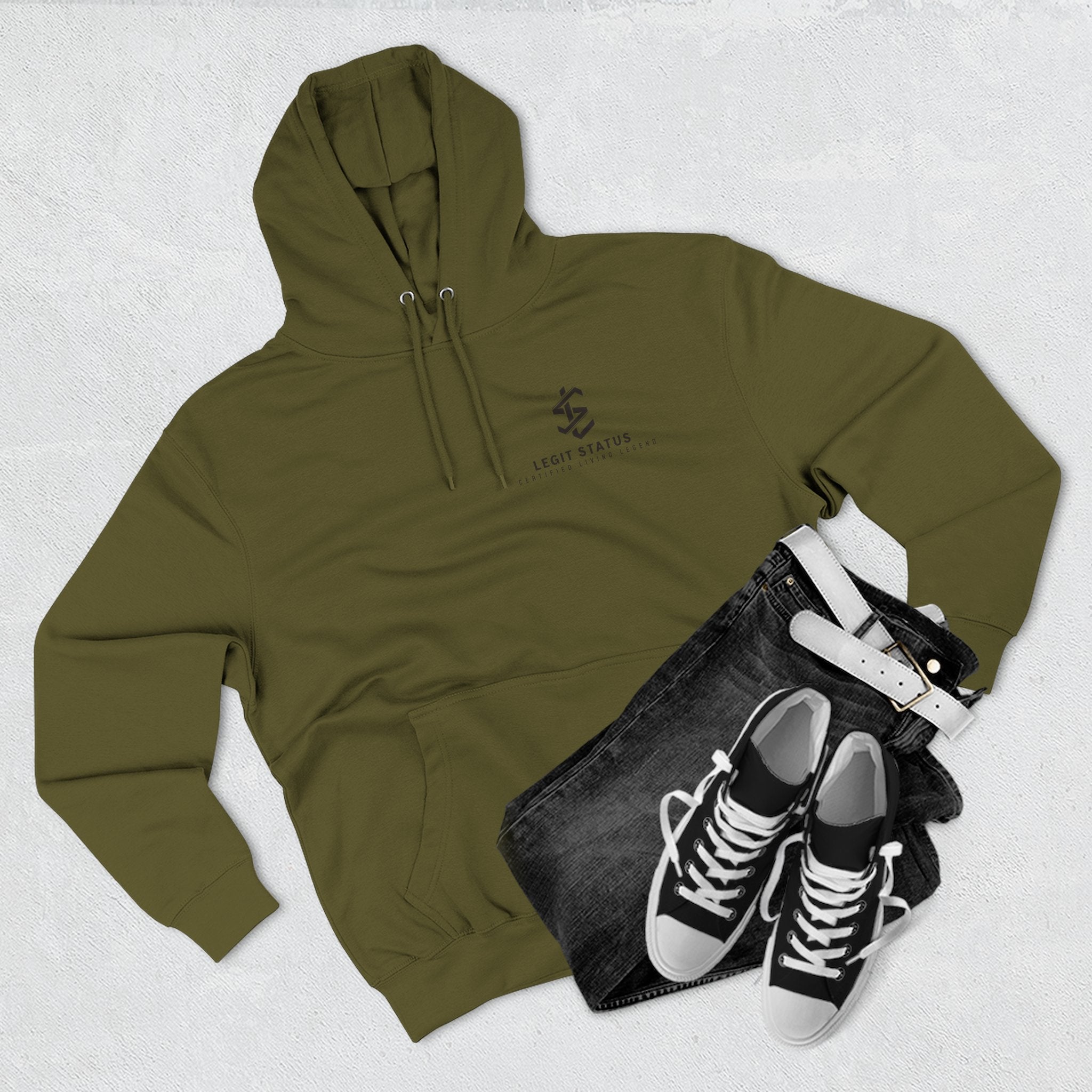 Legit Status Logo Hoodie — Minimalist Streetwear Fleece Hoodie