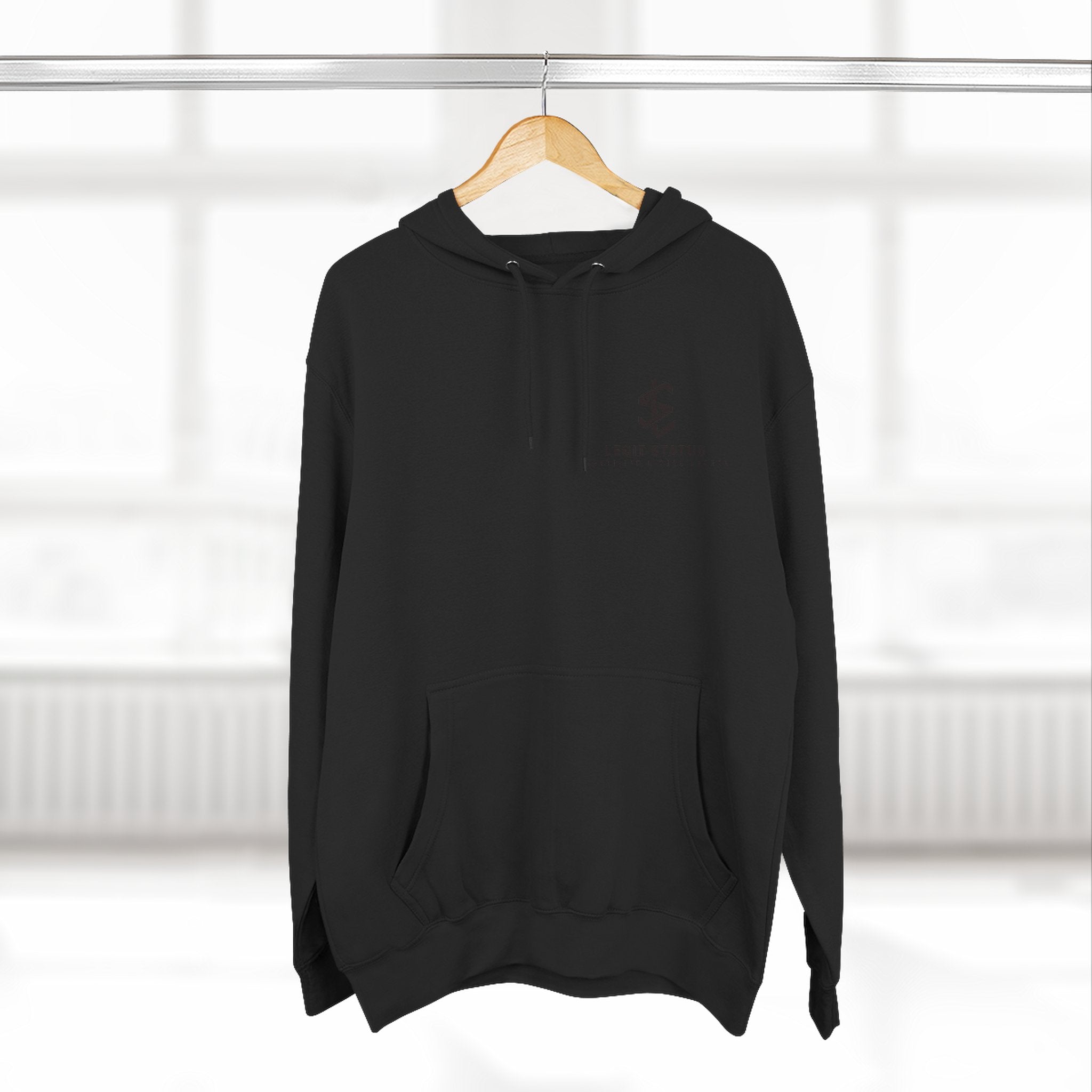 Legit Status Logo Hoodie — Minimalist Streetwear Fleece Hoodie