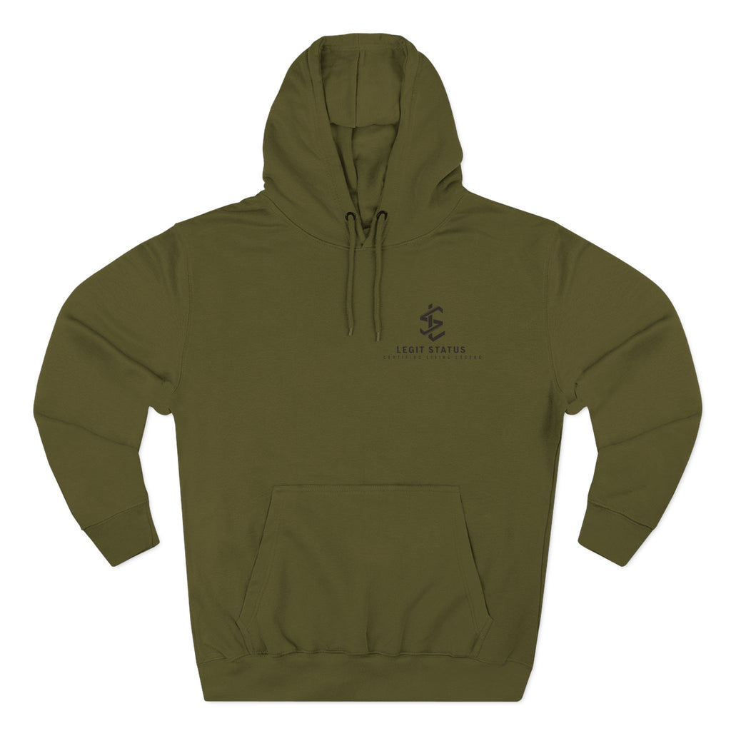 Legit Status Logo Hoodie — Minimalist Streetwear Fleece Hoodie