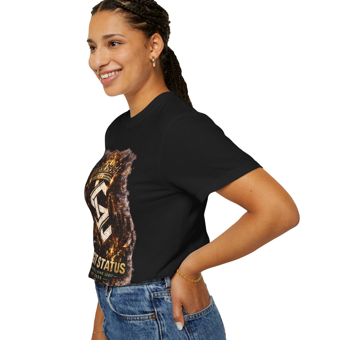 Legit Status Crown Logo T-Shirt — Streetwear Graphic Tee