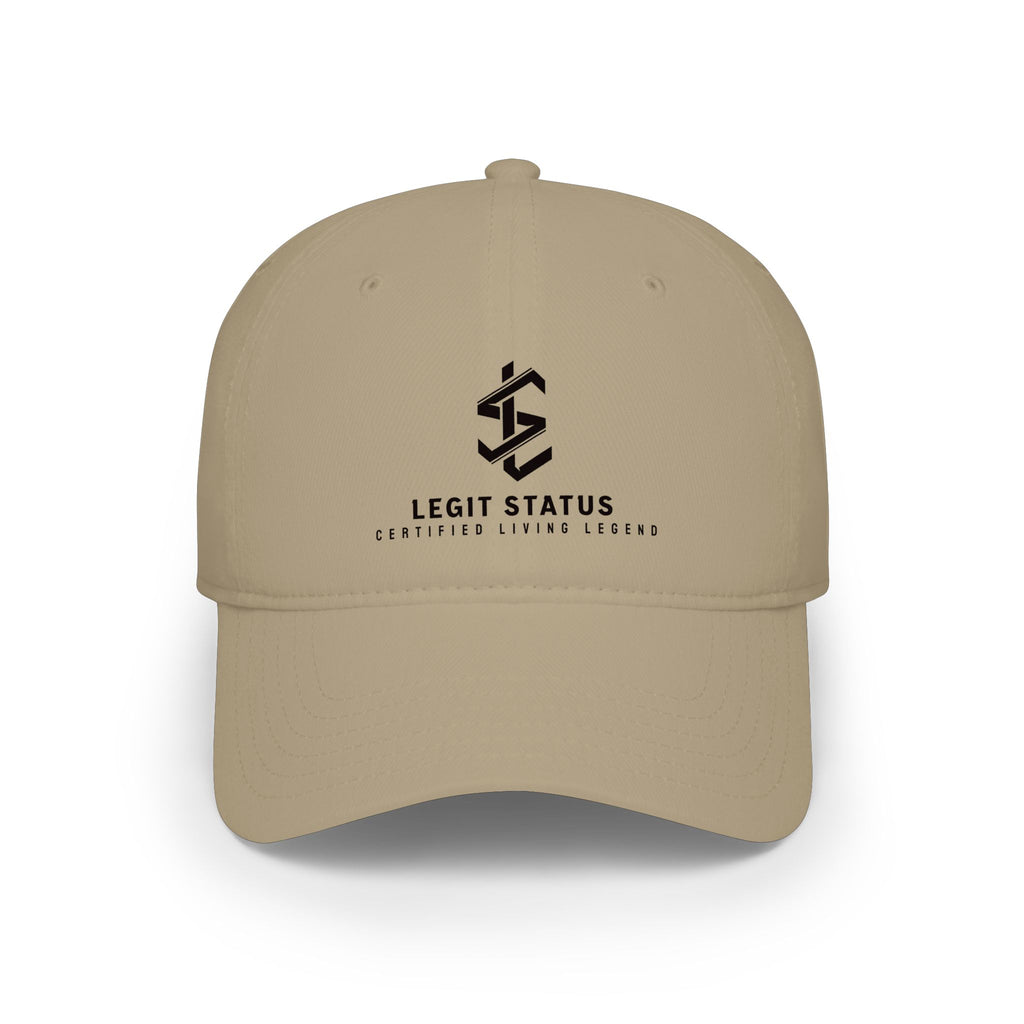 Legit Status Low Profile Baseball Cap — Minimal Logo Red Cap