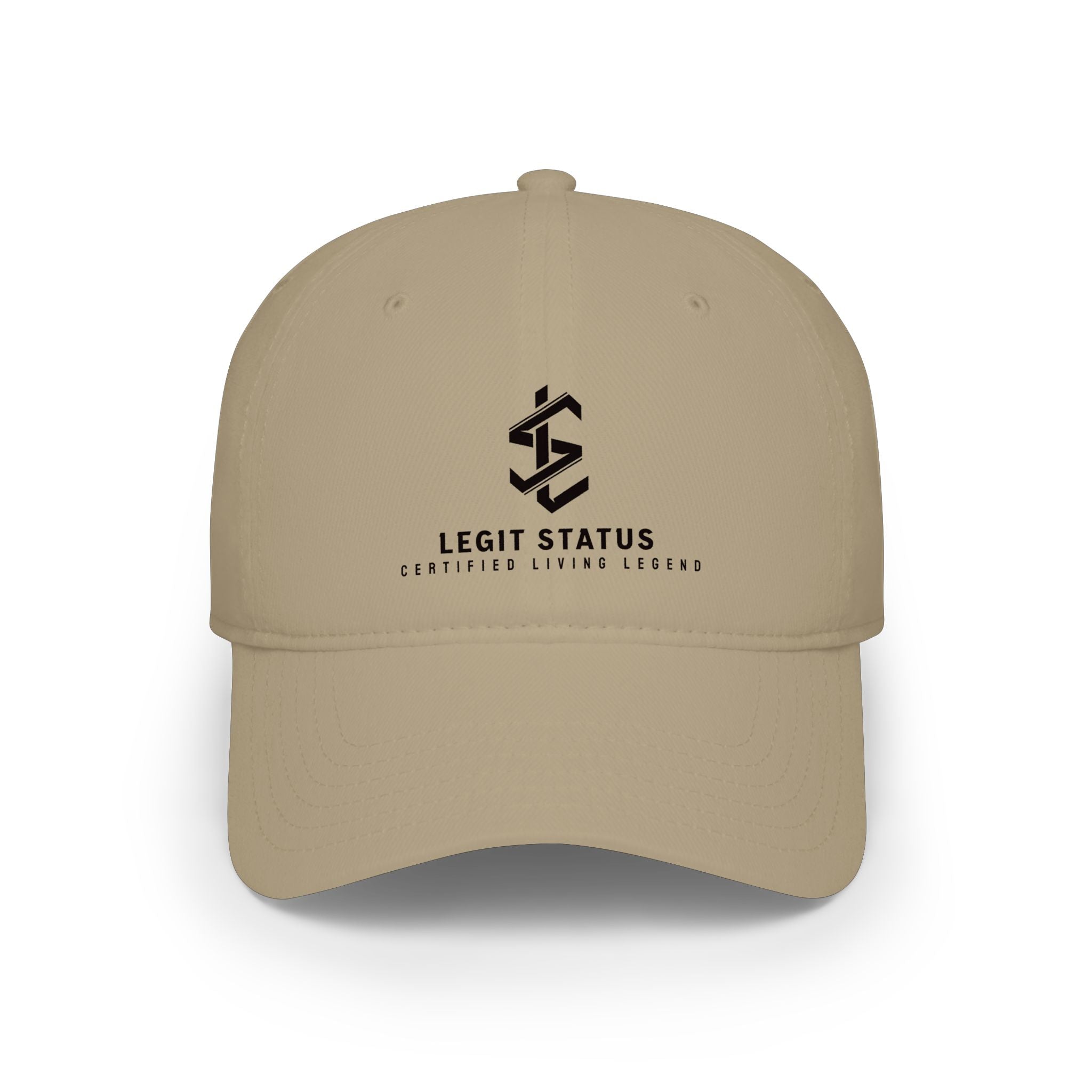 Legit Status Low Profile Baseball Cap — Minimal Logo Red Cap