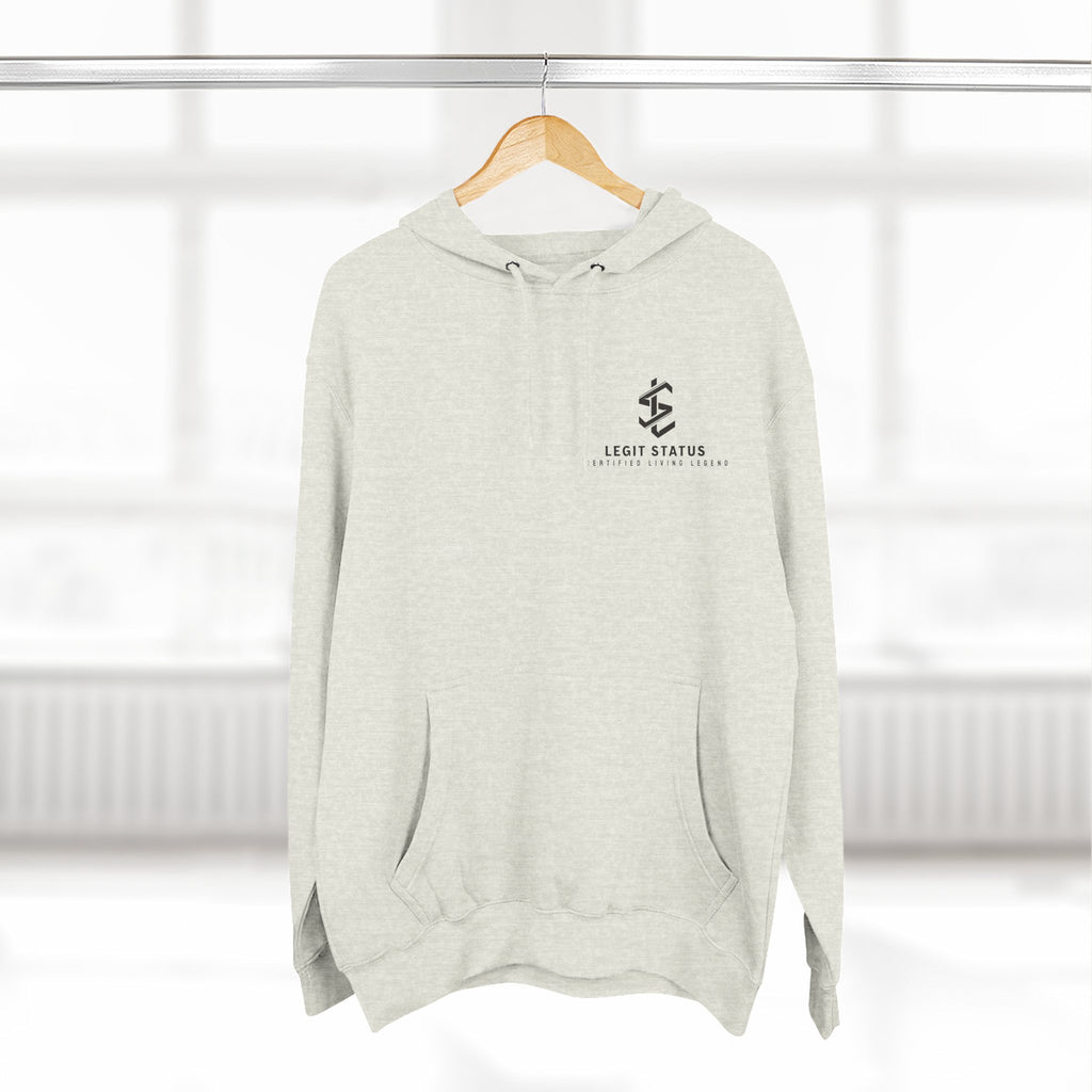 Legit Status Logo Hoodie — Minimalist Streetwear Fleece Hoodie