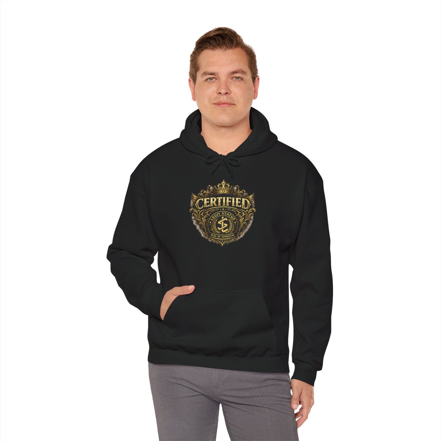 Certified Diver Hoodie – Vintage Gold Scuba Badge Pullover